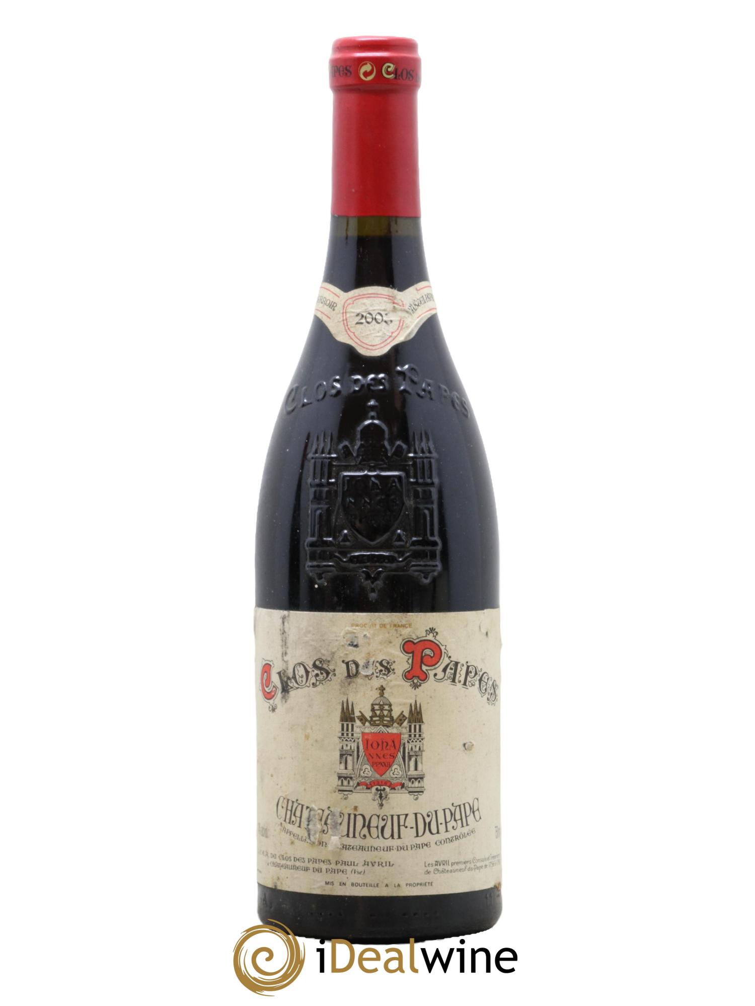 Châteauneuf-du-Pape Clos des Papes - Paul Avril 2003 - Lot de 1 bouteille - 0