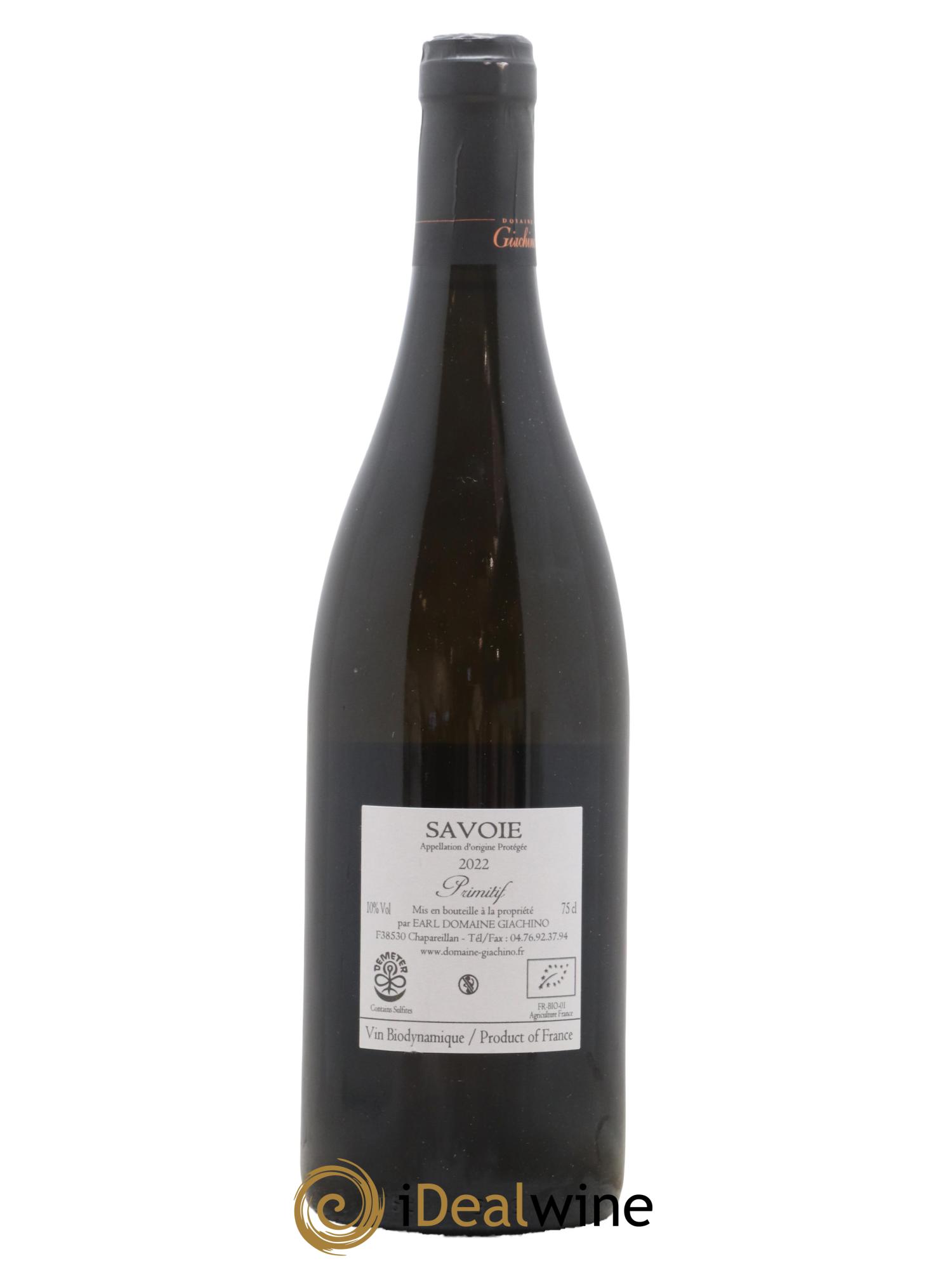 Vin de Savoie Primitif Giachino 2022 - Lot de 1 bouteille - 1