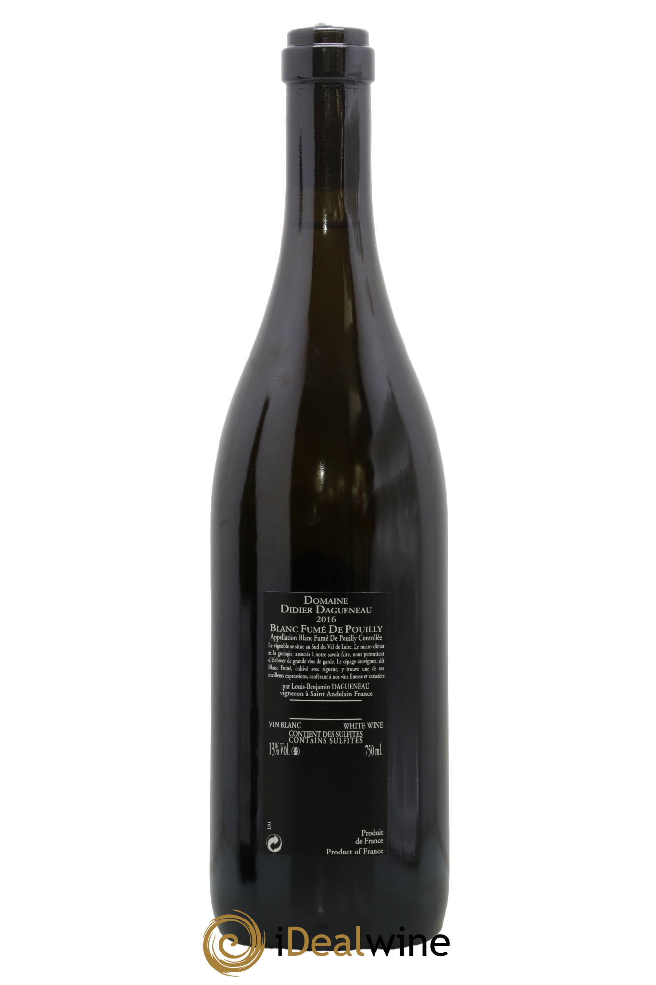 Vin de France (anciennement Pouilly-Fumé) Silex Dagueneau (Domaine Didier - Louis-Benjamin) 2016 - Lot de 1 bouteille - 1