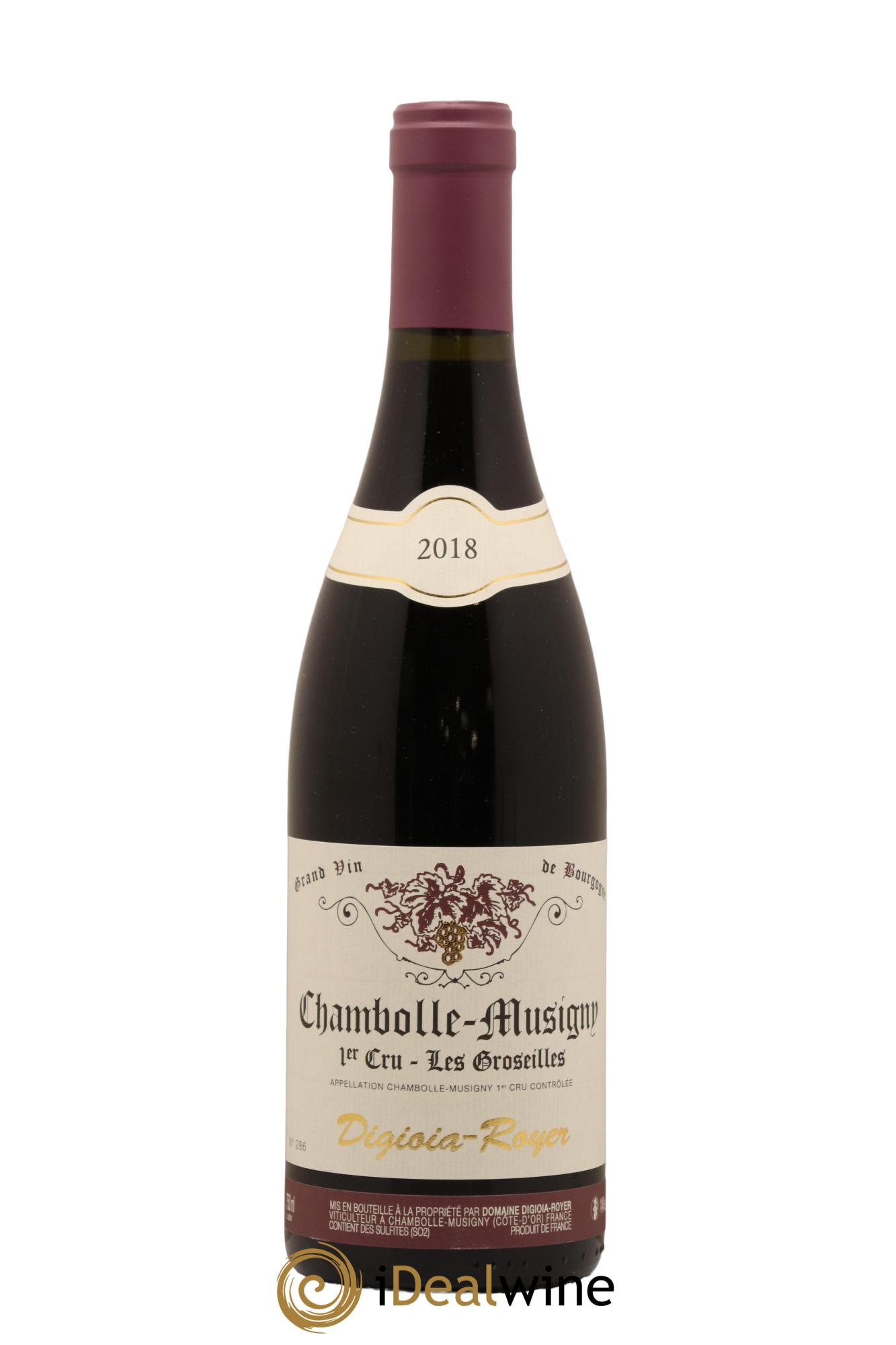 Chambolle-Musigny 1er Cru Les Groseilles Domaine Digioia Royer 2018 - Lot de 1 bouteille - 0