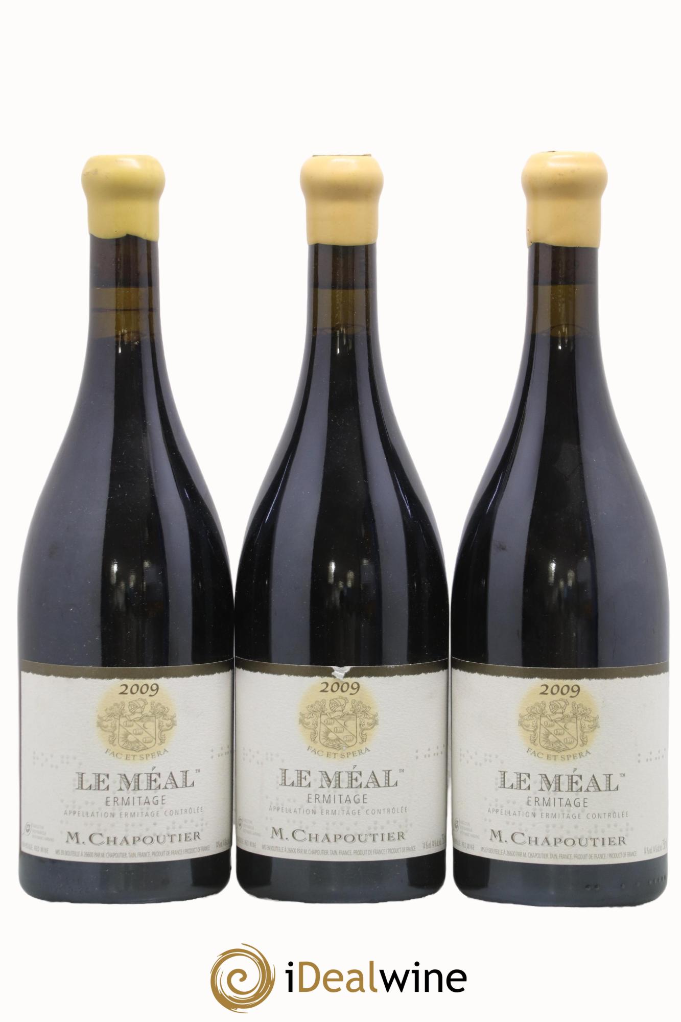 Hermitage Ermitage Le Méal Chapoutier 2009 - Lot de 3 bouteilles - 0