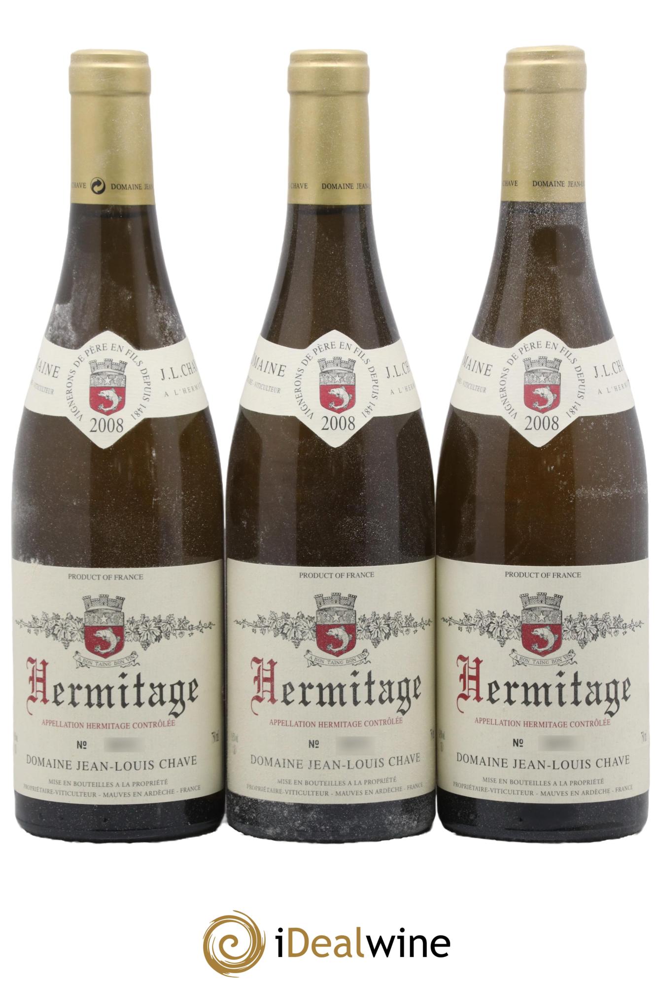 Hermitage Jean-Louis Chave 2008 - Lot de 3 bouteilles - 0