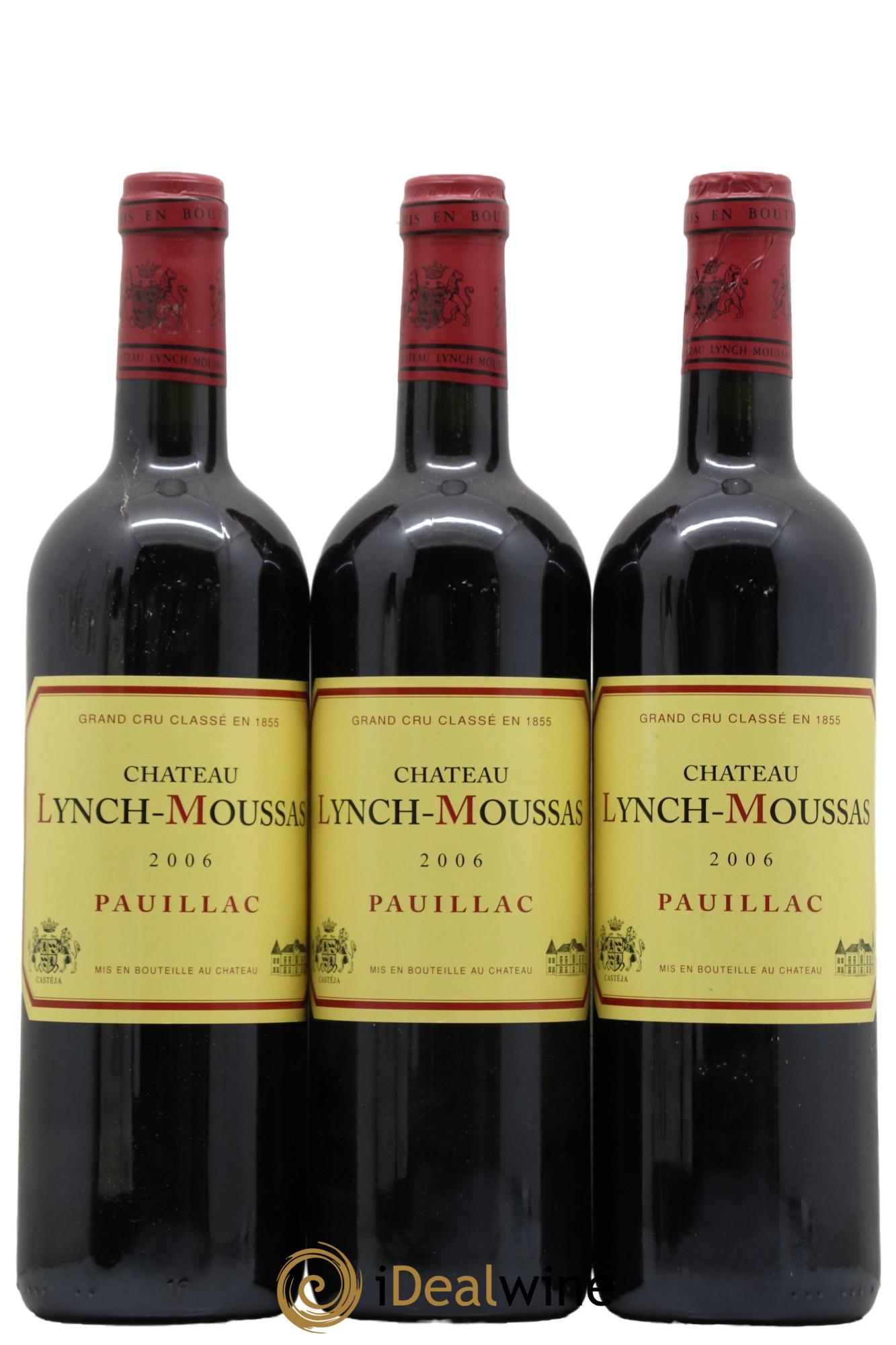 Château Lynch Moussas 5ème Grand Cru Classé 2006 - Lot de 3 bouteilles - 0