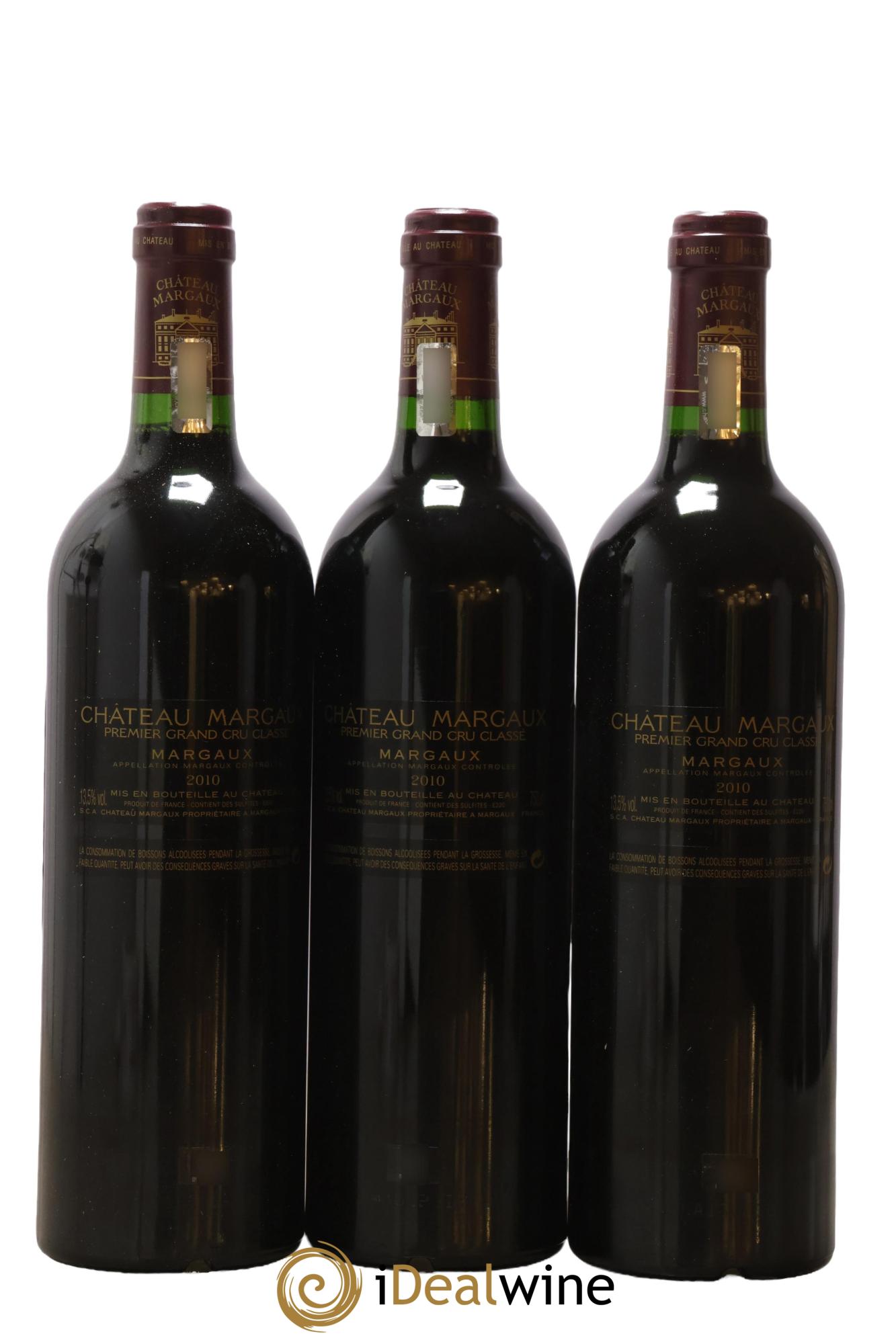 Château Margaux 1er Grand Cru Classé 2010 - Lotto di 3 bottiglie - 1