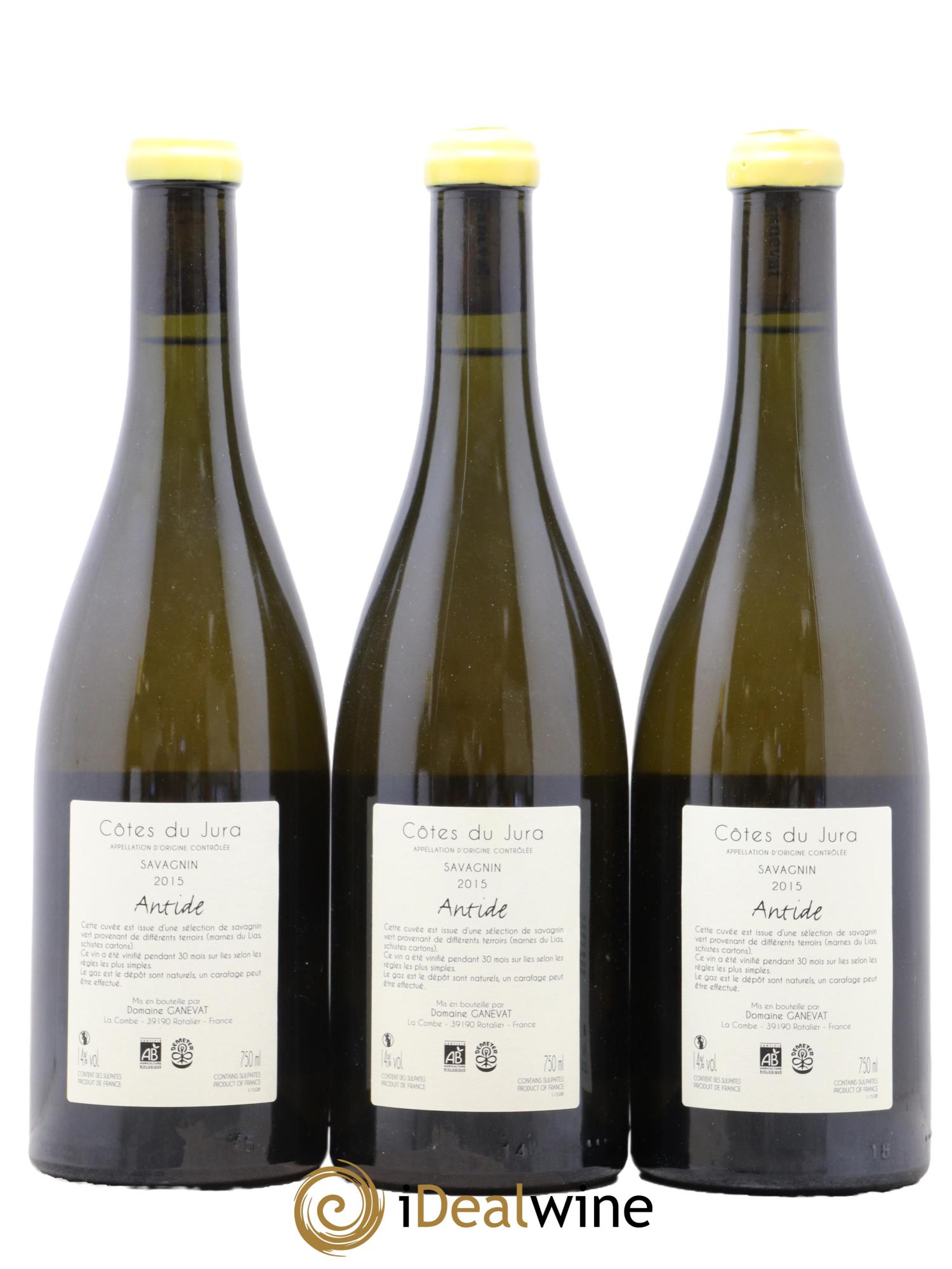 Côtes du Jura Savagnin Antide Jean-François Ganevat (Domaine) 2015 - Posten von 3 Flaschen - 1
