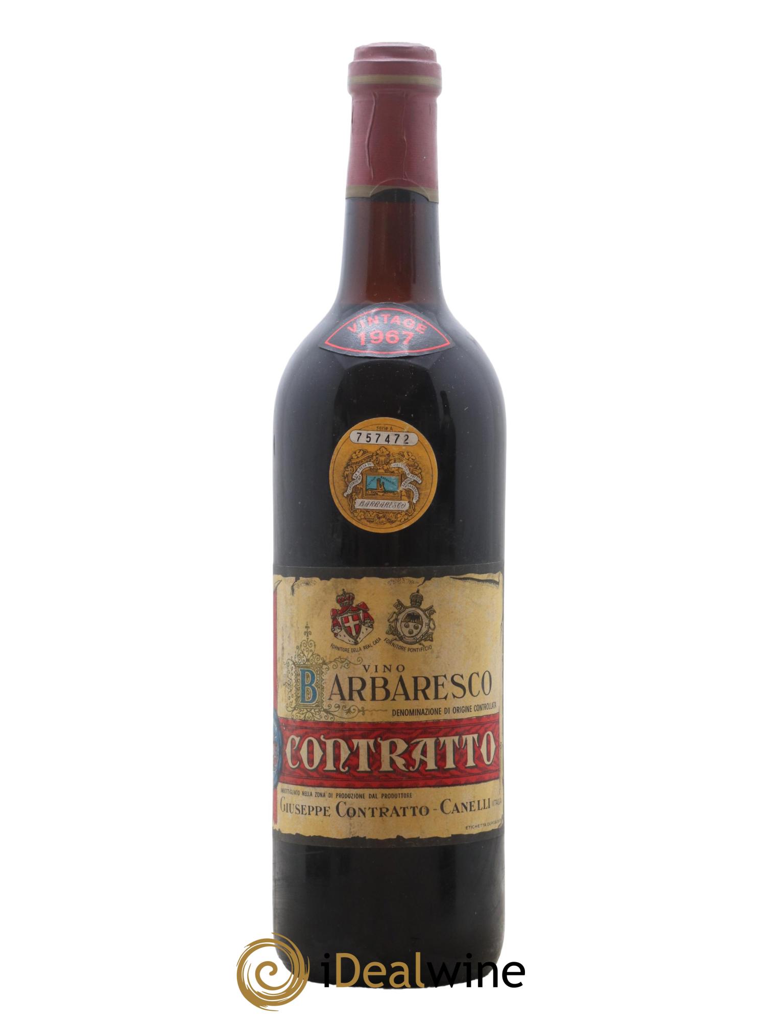 Barbaresco DOCG Contratto 1967 - Posten von 1 Flasche - 0