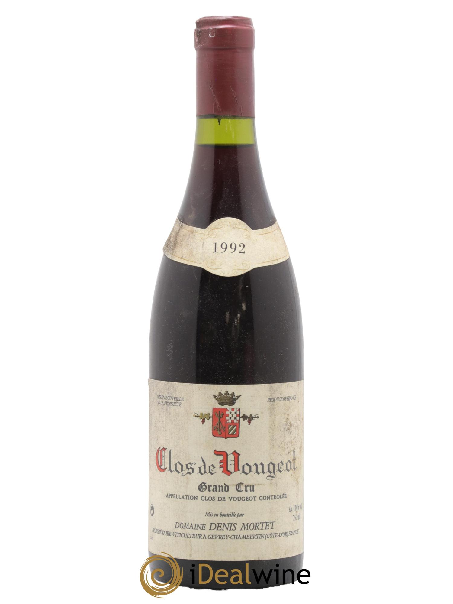 Clos de Vougeot Grand Cru Denis Mortet (Domaine) 1992 - Lotto di 1 bottiglia - 0