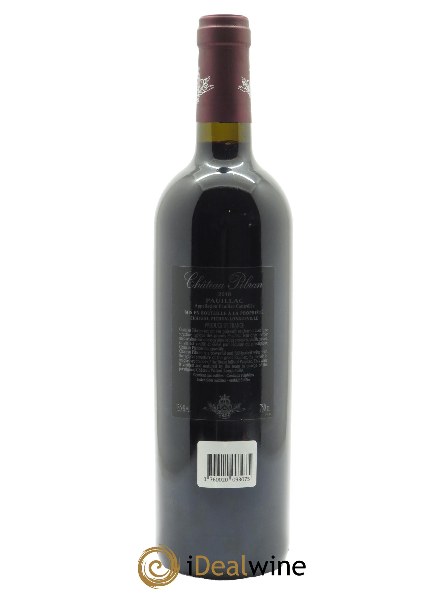Château Pibran 2010 - Lot of 1 bottle - 1