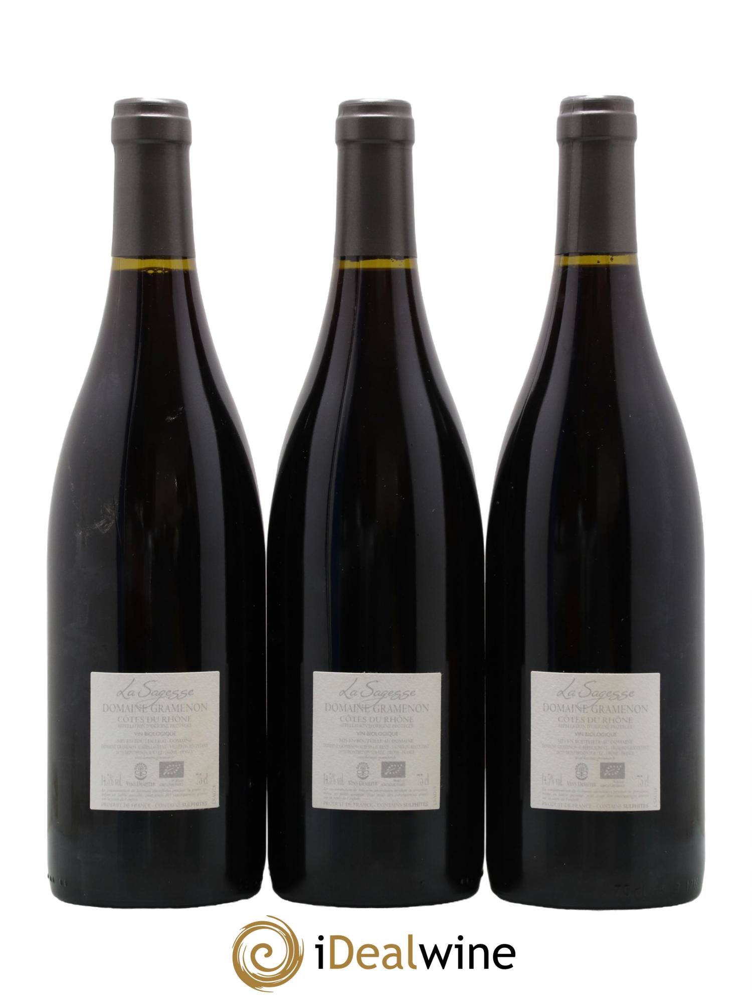 Côtes-du-Rhône La Sagesse Gramenon (Domaine) 2018 - Lot de 3 bouteilles - 1