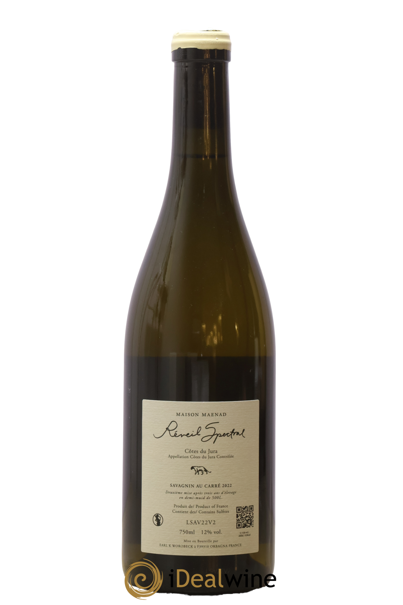Côtes du Jura Au carré Réveil Spectral Katie Worobeck Maison Maenad 2022 - Lot de 1 bouteille - 1