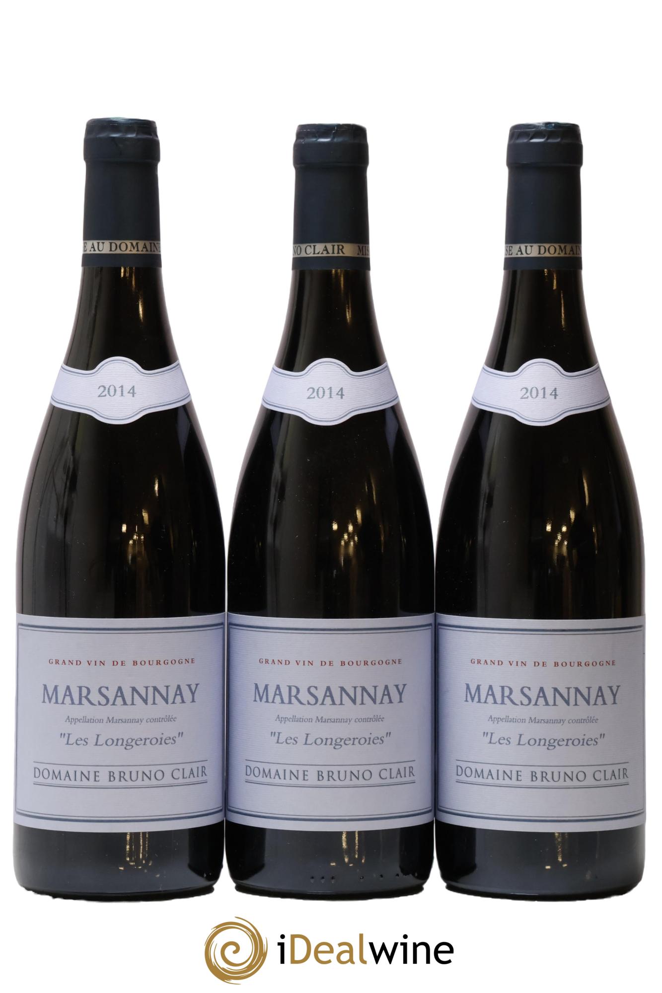 Marsannay Les Longeroies Bruno Clair (Domaine) 2014 - Lot de 3 bouteilles - 0