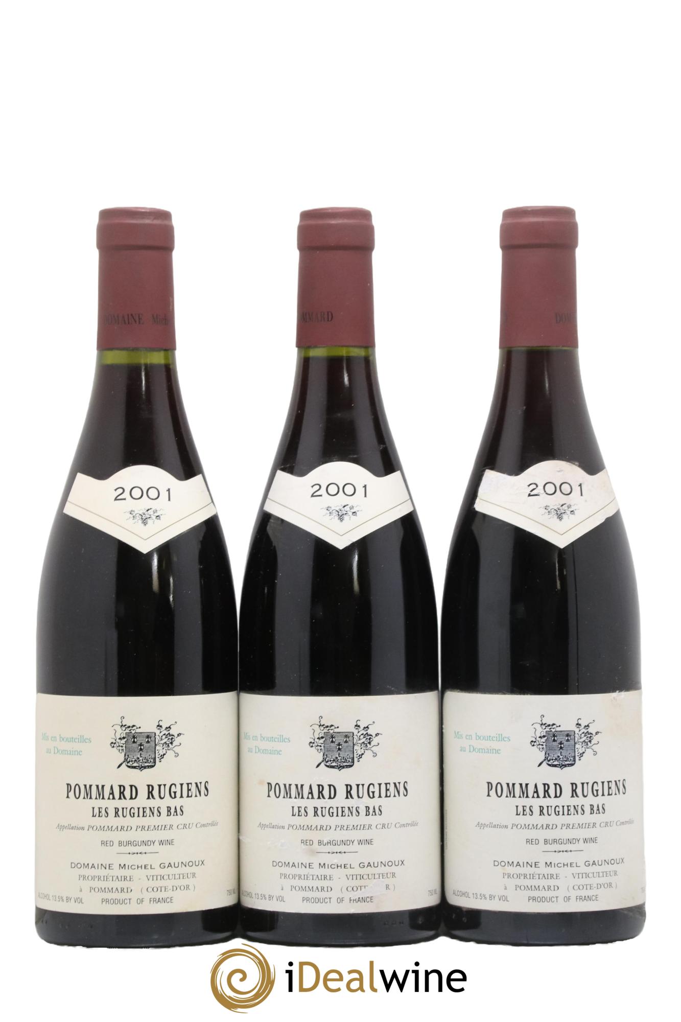 Pommard 1er Cru Les Rugiens Bas Michel Gaunoux 2001 - Posten von 3 Flaschen - 0