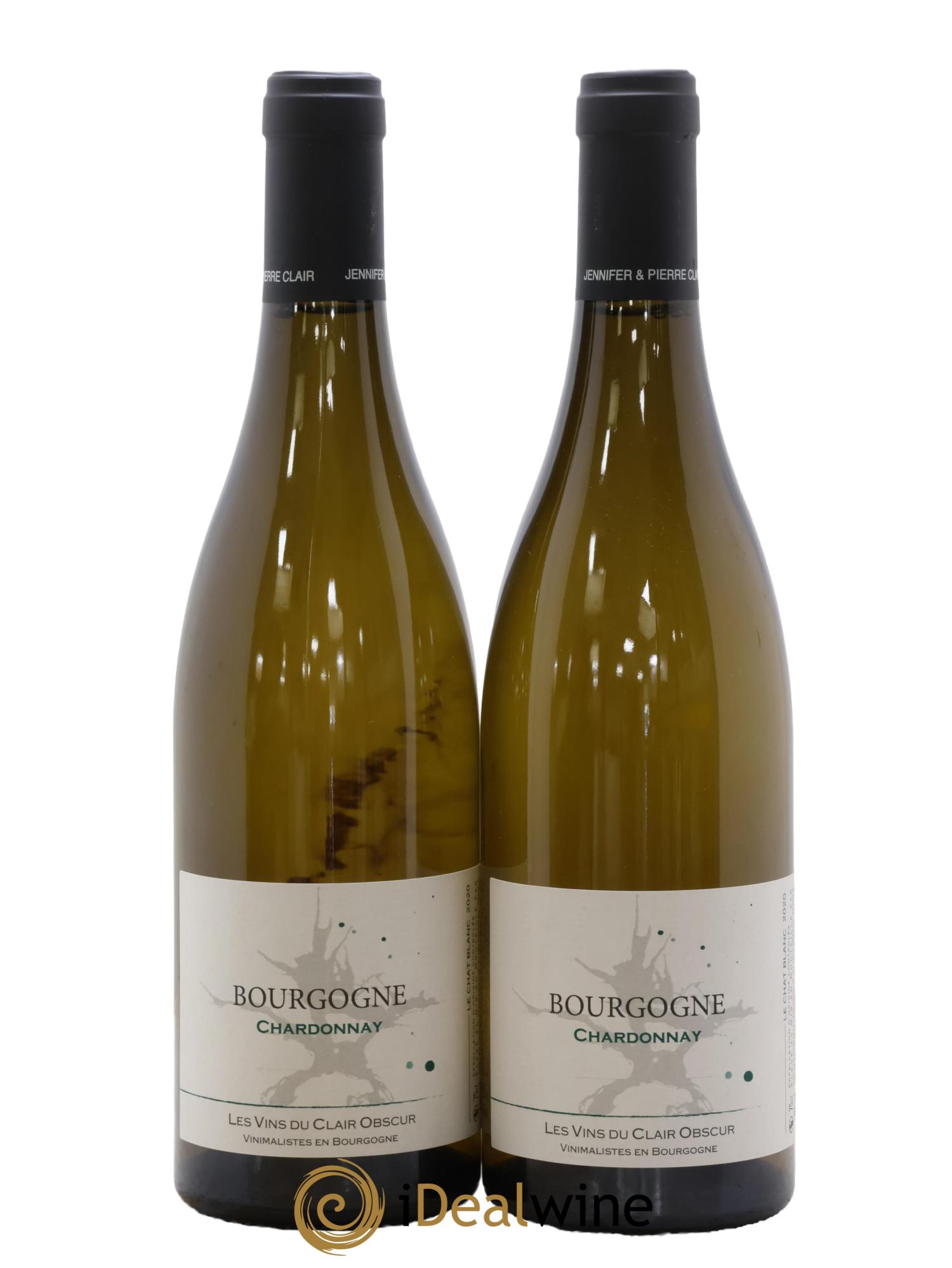 Bourgogne Chardonnay Domaine Clair Obscur Le chat blanc 2020 - Lot de 2 bouteilles - 0