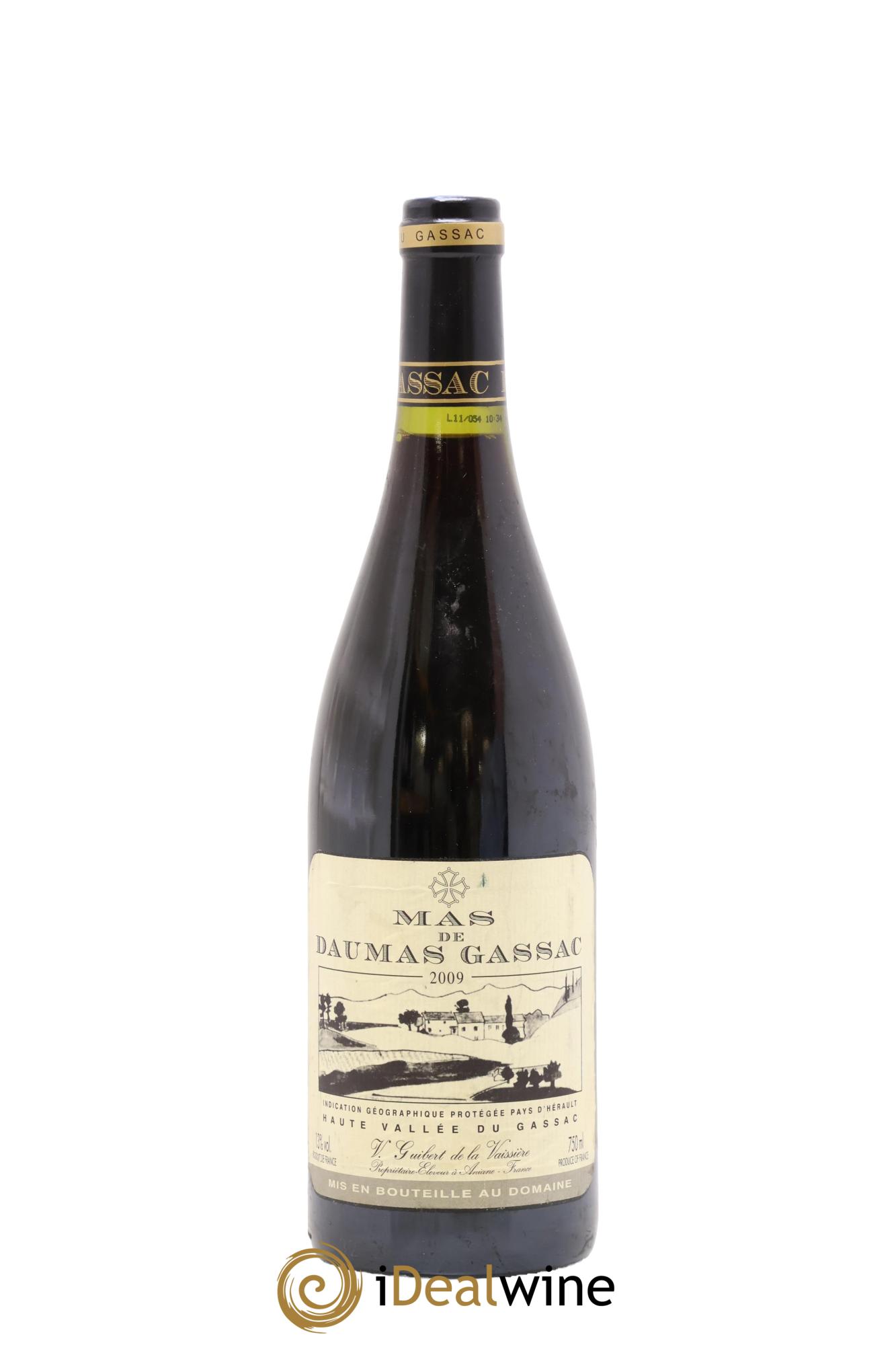 Saint-Guilhem-le-Désert - Cité d'Aniane Mas Daumas Gassac Famille Guibert de La Vaissière 2009 - Lot de 1 bouteille - 0
