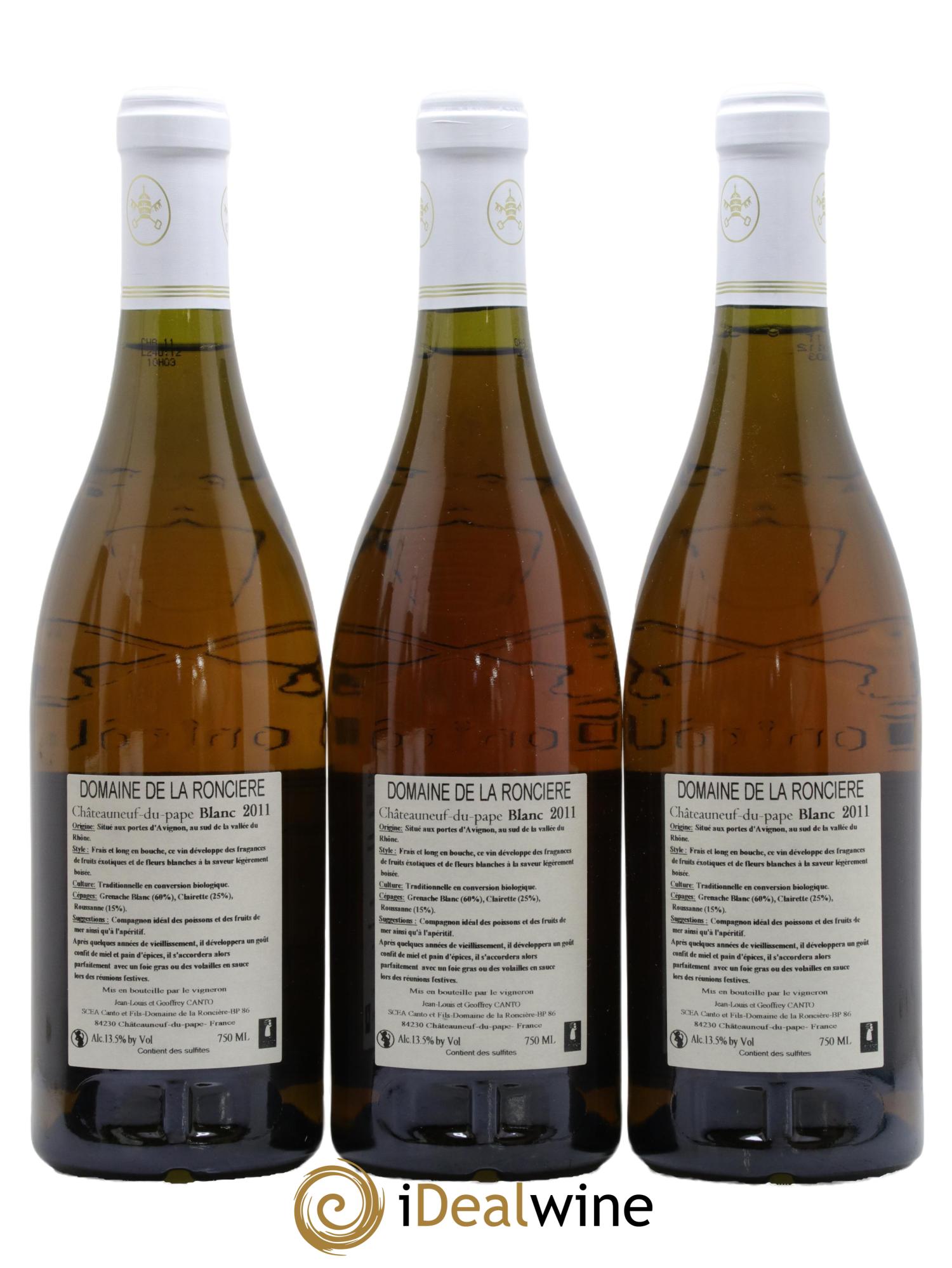 Châteauneuf-du-Pape Domaine de la Roncière 2011 - Posten von 3 Flaschen - 1