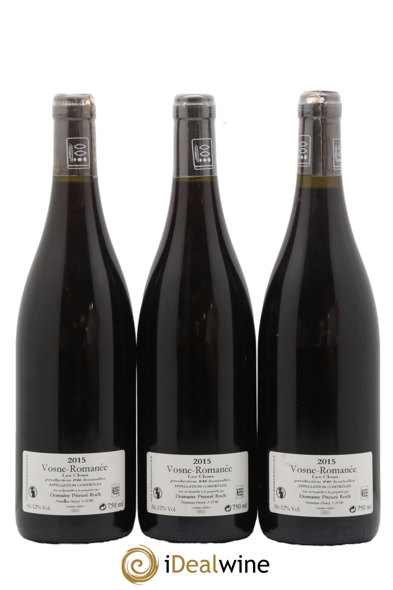 Vosne-Romanée Les Clous Prieuré Roch 2015 - Lotto di 3 bottiglie - 1