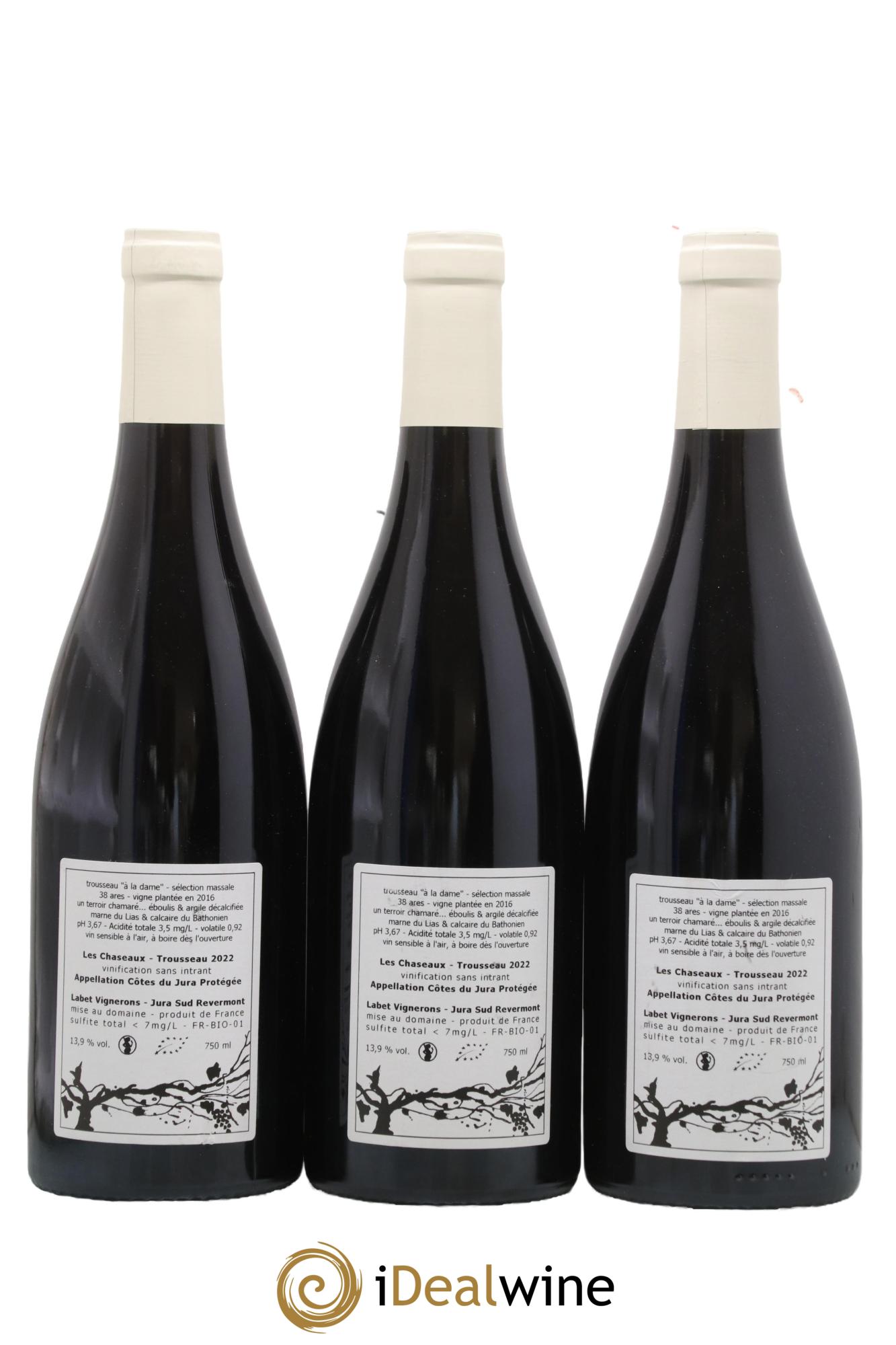 Côtes du Jura Trousseau Les Chaseaux Romain - Julien  - Charline Labet 2022 - Posten von 3 Flaschen - 1