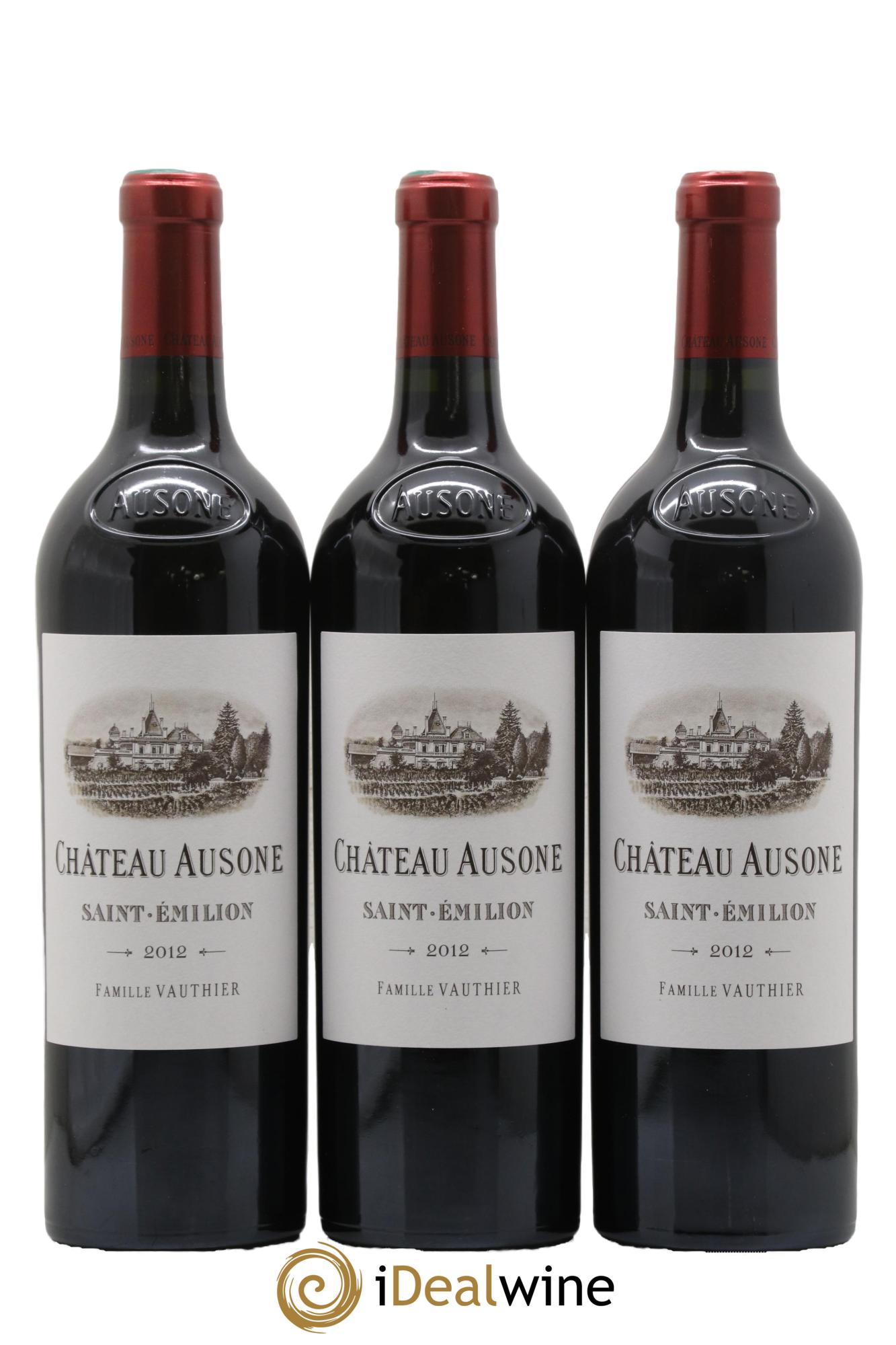 Château Ausone 1er Grand Cru Classé A 2012 - Lotto di 3 bottiglie - 0