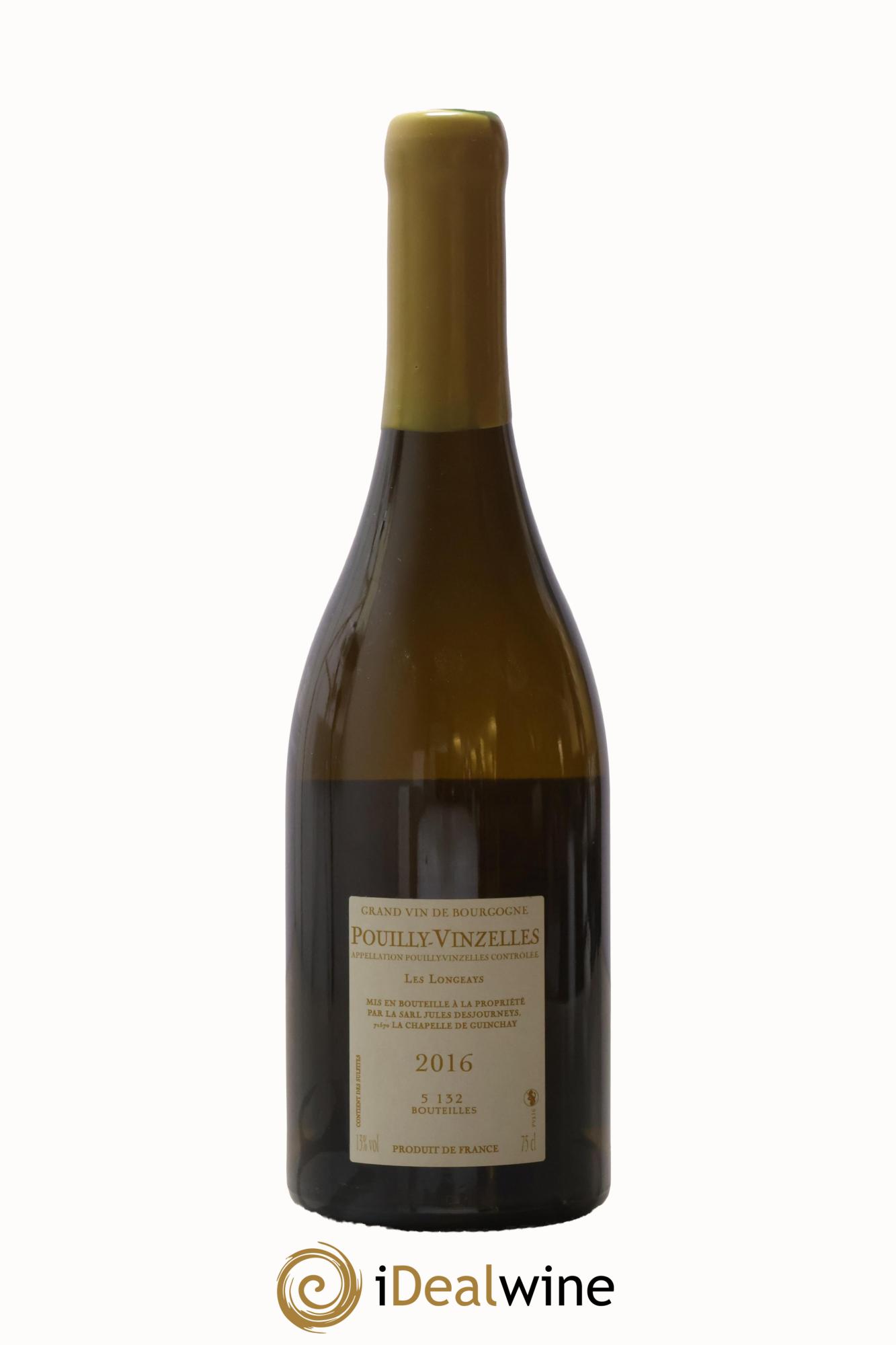 Pouilly-Vinzelles Les Longeays Jules Desjourneys 2016 - Posten von 1 Flasche - 1