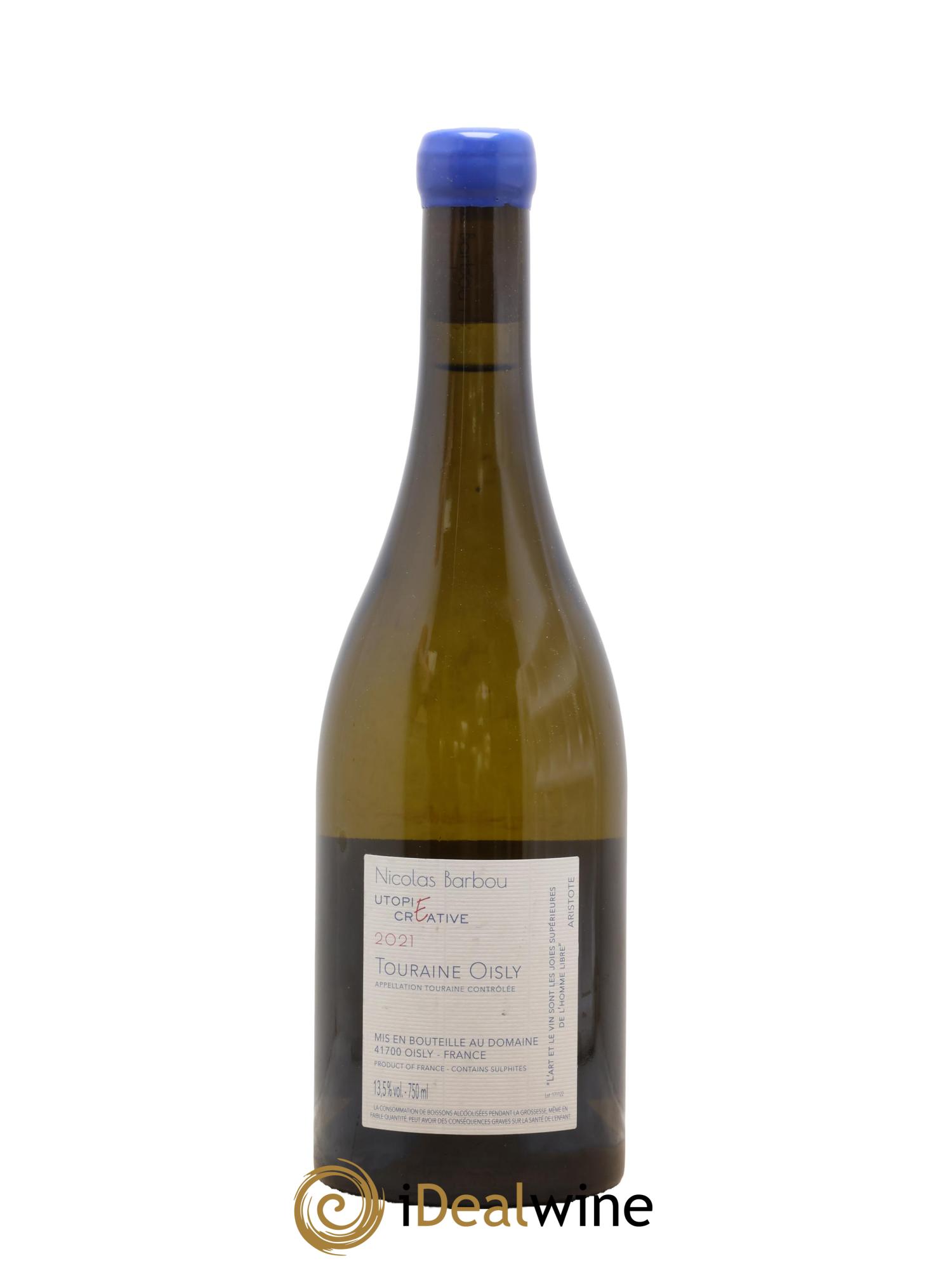 Touraine Oisly Utopie Créative Nicolas Barbou 2021 - Lot de 1 bouteille - 1
