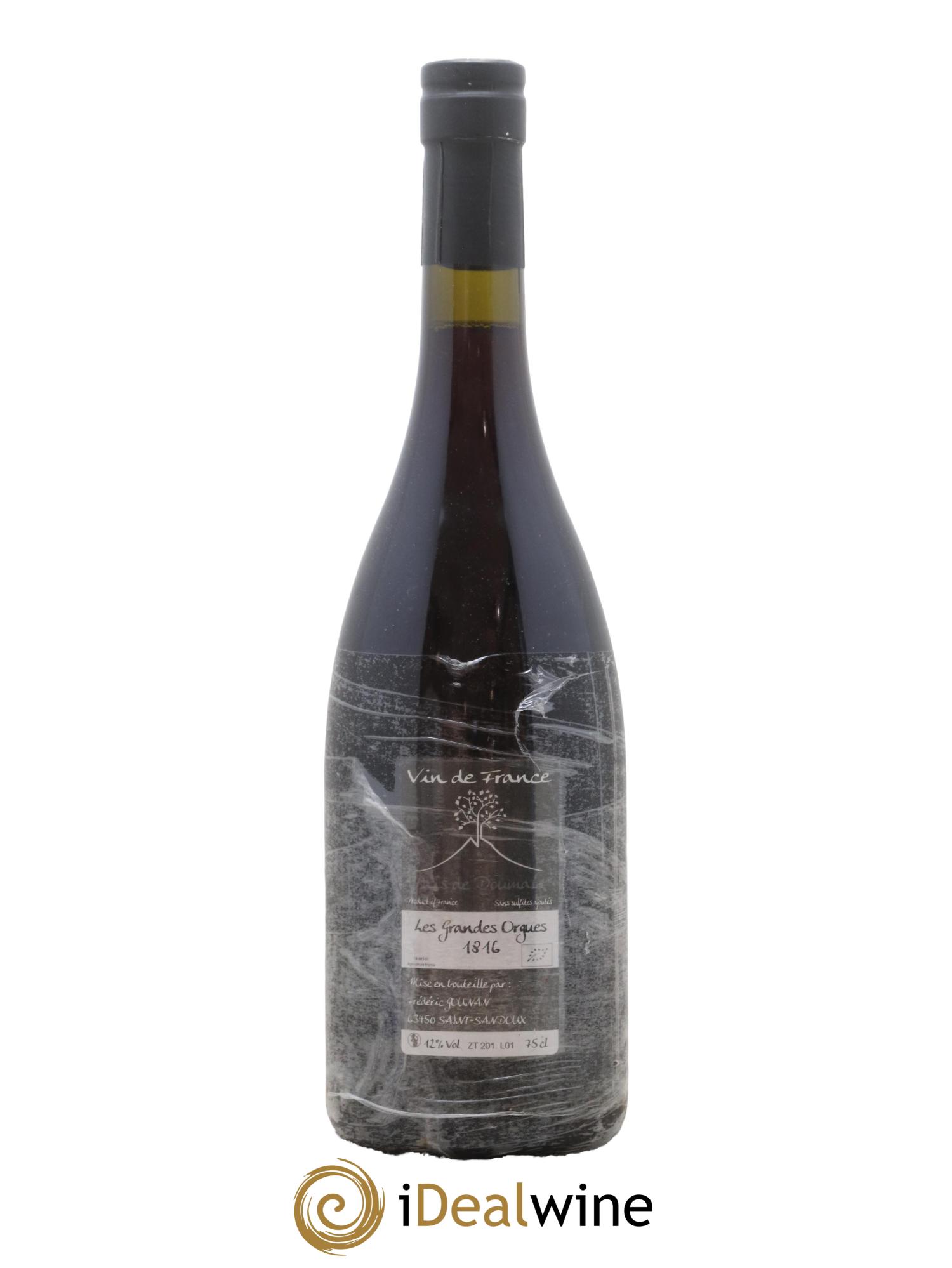 Vin de France Les Grandes Orgues Vignoble de l'Arbre Blanc 2016 - Lot de 1 bouteille - 1