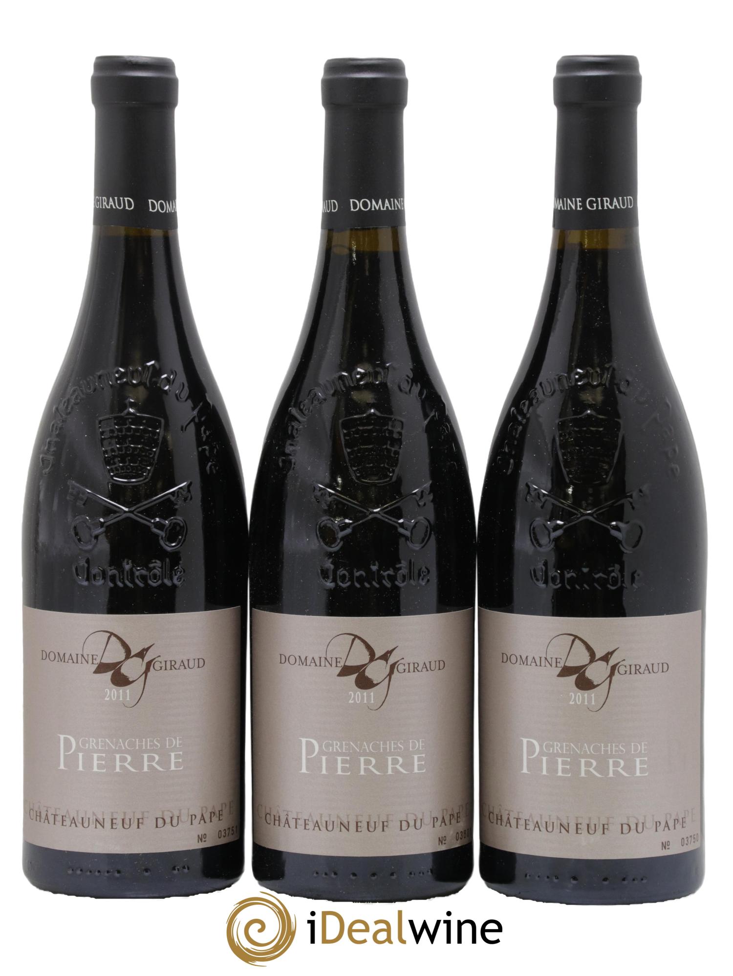 Châteauneuf-du-Pape Les Grenaches De Pierre Giraud (Domaine) 2011 - Lot de 3 bouteilles - 0