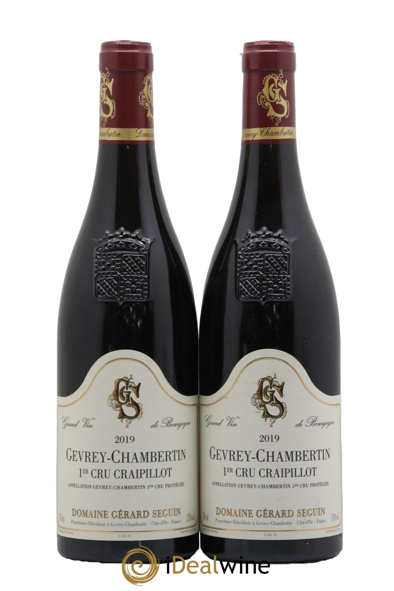 Gevrey-Chambertin 1er Cru Craipillot Gérard Seguin 2019 - Lot de 2 bouteilles - 0