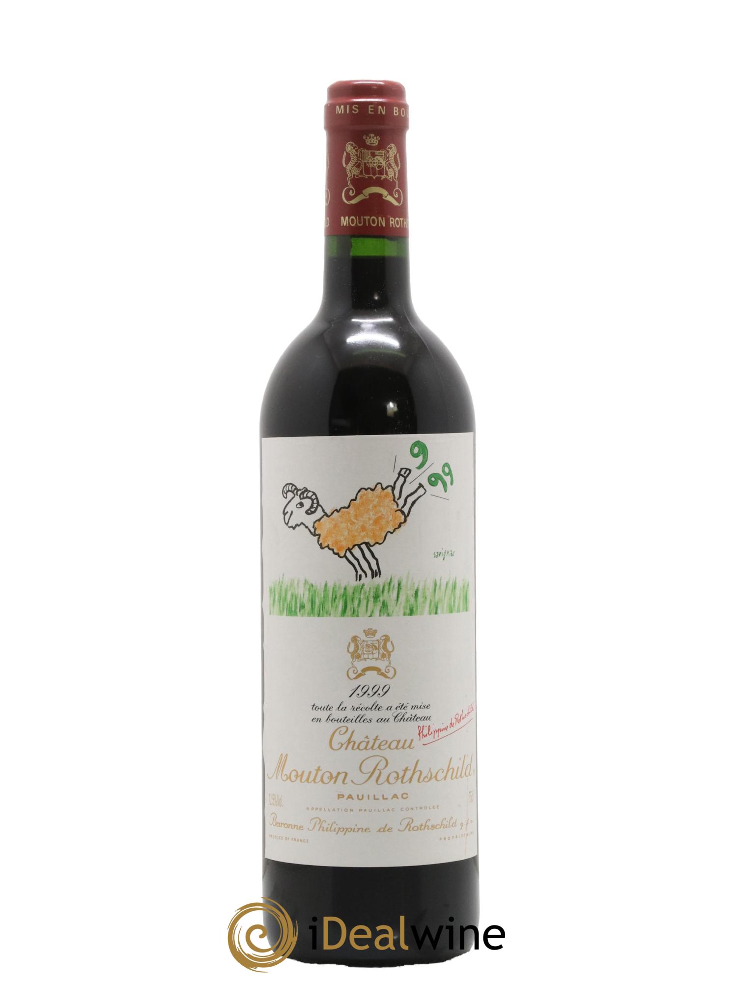 Château Mouton Rothschild 1er Grand Cru Classé 1999 - Lot de 1 bouteille - 0