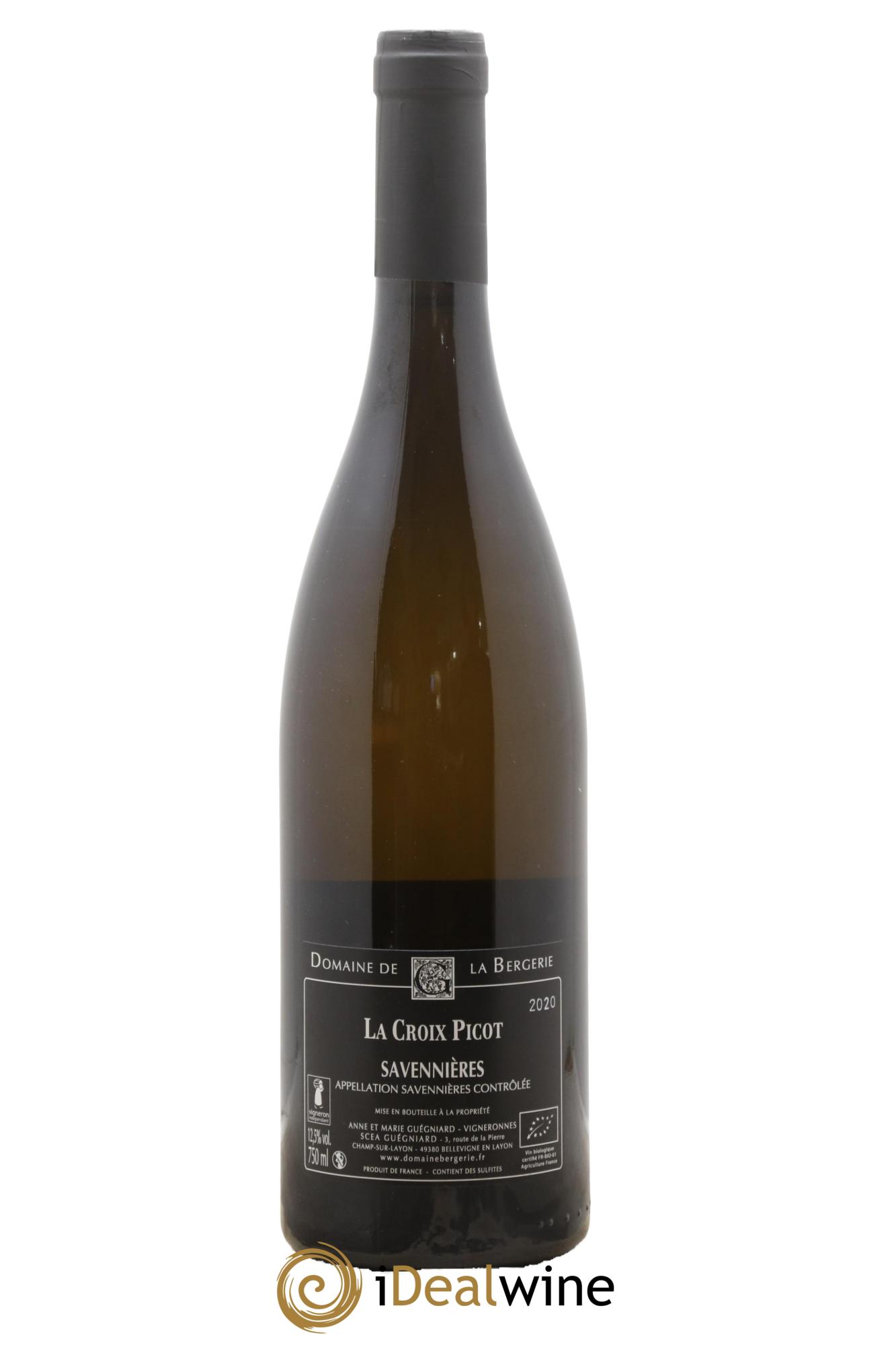Savennières La Croix Picot Domaine De La Bergerie 2020 - Lot de 1 bouteille - 1