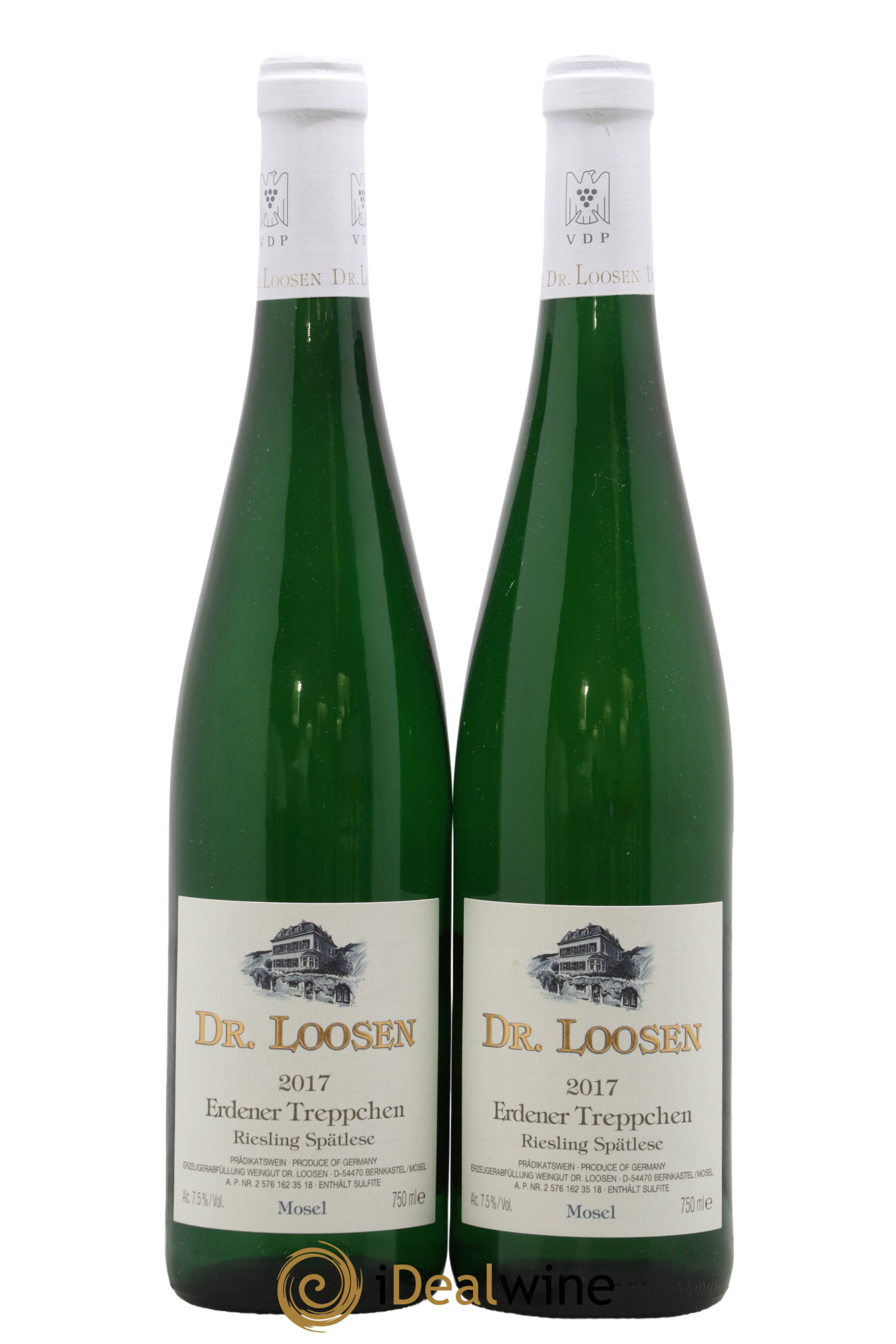 Allemagne Mosel-Saar Riesling Spätlese Erdener Treppchen Dr Loosen 2017 - Lot de 2 bouteilles - 0