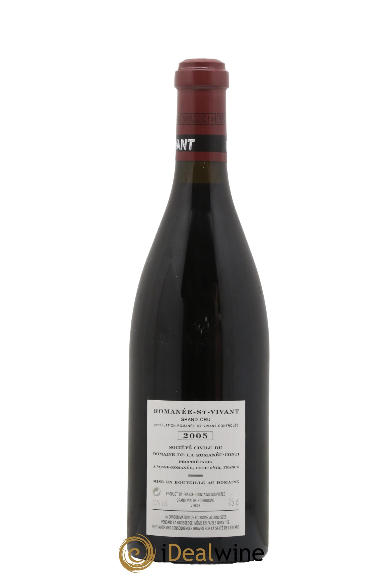 Romanée-Saint-Vivant Grand Cru Domaine de la Romanée-Conti 2005 - Lot of 1 bottle - 1