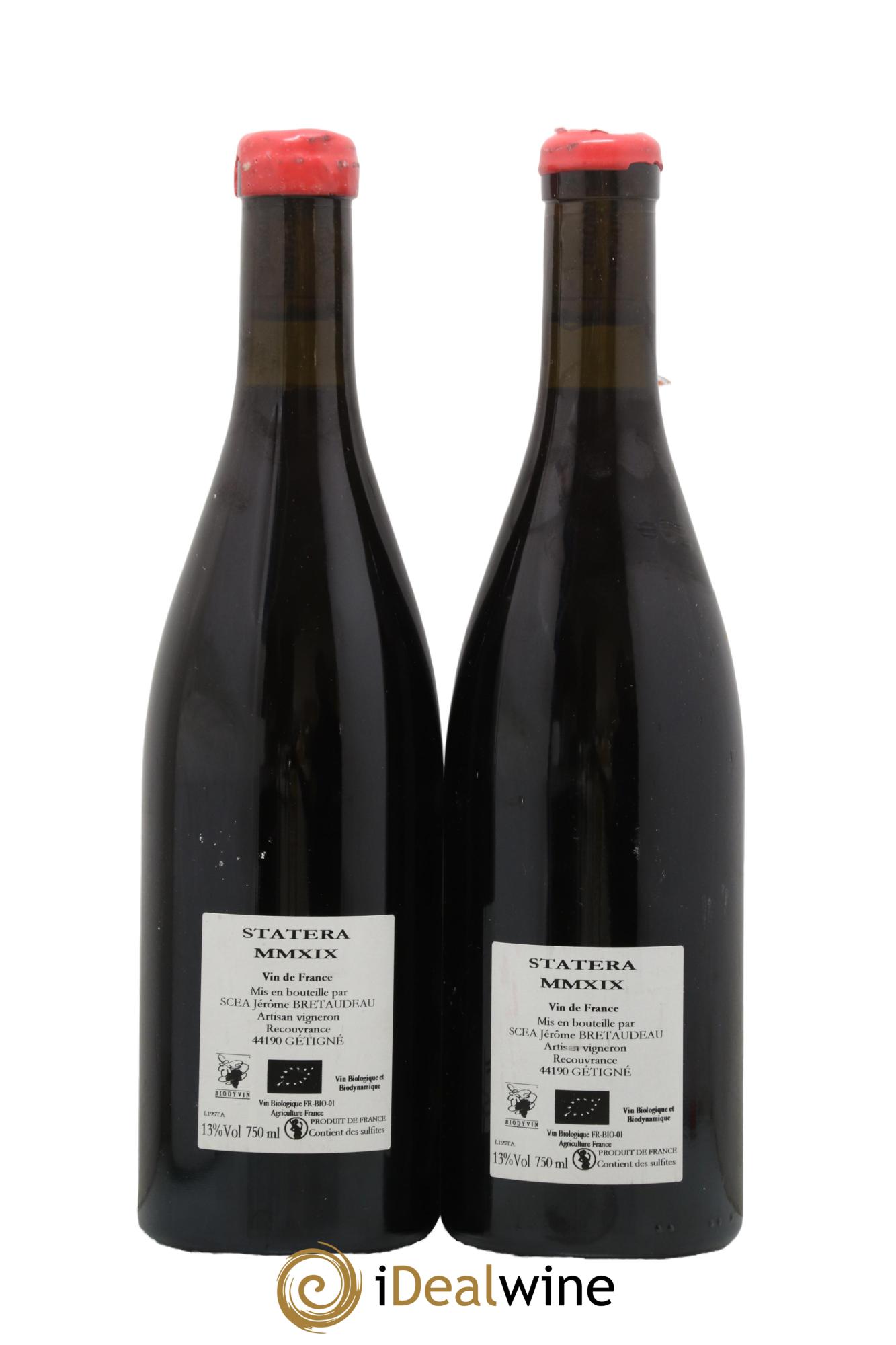 Vin de France Statera Jérôme Bretaudeau - Domaine de Bellevue 2019 - Lot de 2 bouteilles - 1