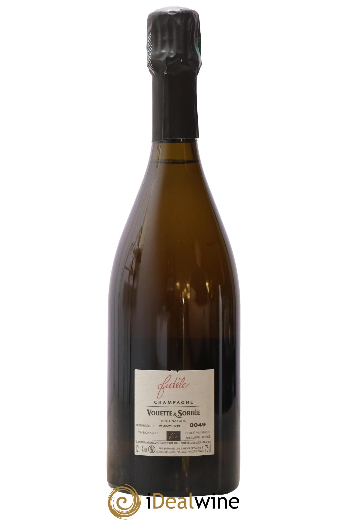 Fidèle Blanc de Noirs Vouette et Sorbée 2019 - Posten von 1 Flasche - 1