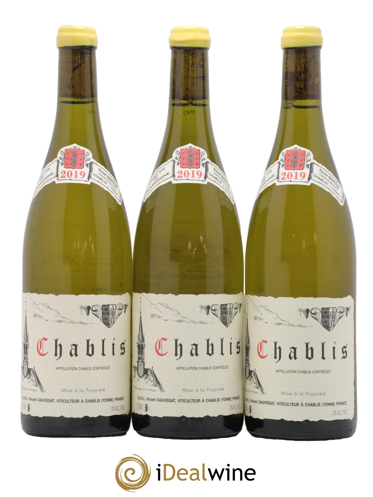 Chablis Vincent Dauvissat (Domaine) 2019 - Lot de 3 bouteilles - 0