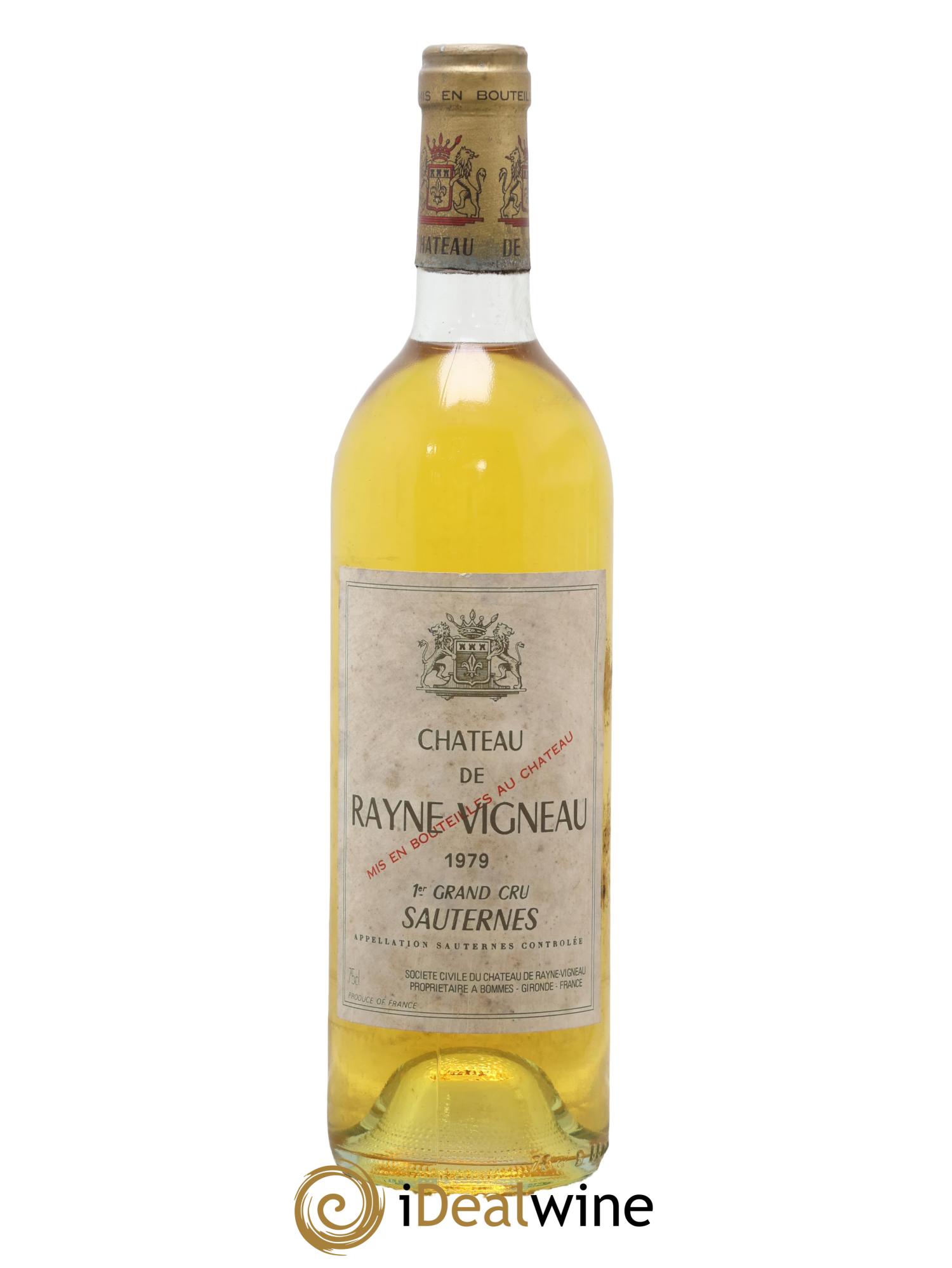 Château de Rayne Vigneau 1er Grand Cru Classé 1979 - Lot of 1 bottle - 0