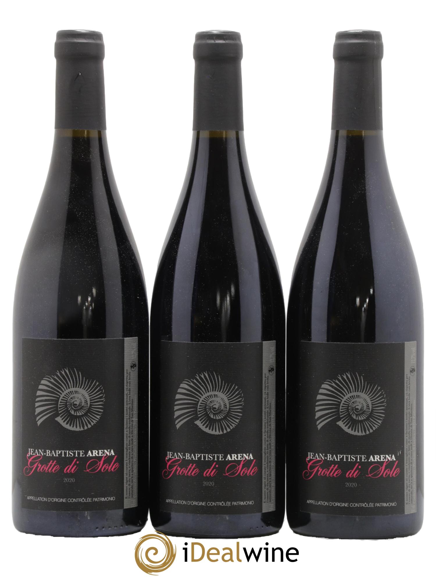 Patrimonio Grotte di Sole Jean-Baptiste Arena 2020 - Lot de 3 bouteilles - 0
