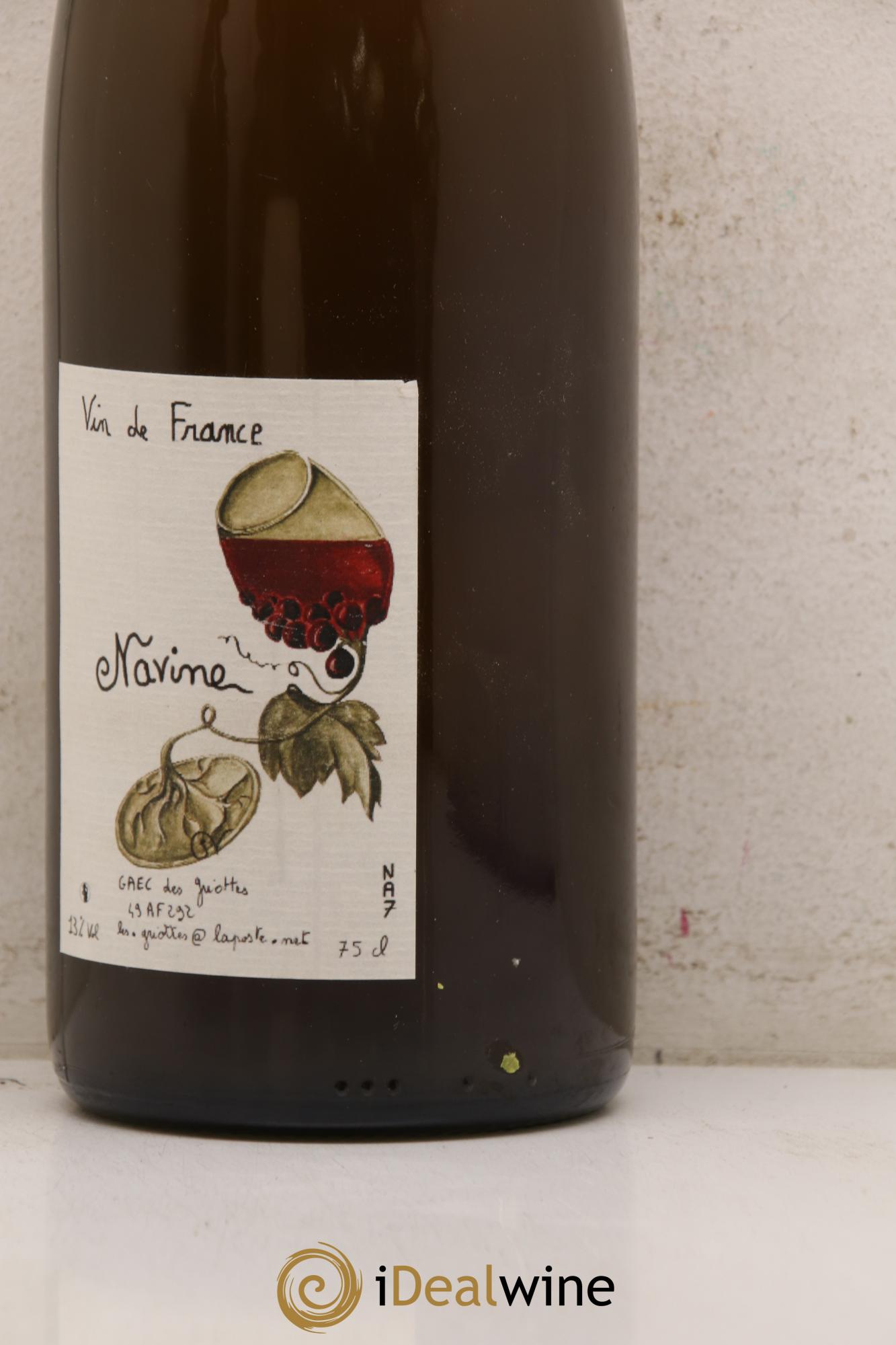Vin de France Navine Domaine des Griottes - Patrick Desplats et Sébastien Dervieux 2007 - Lot de 1 bouteille - 1