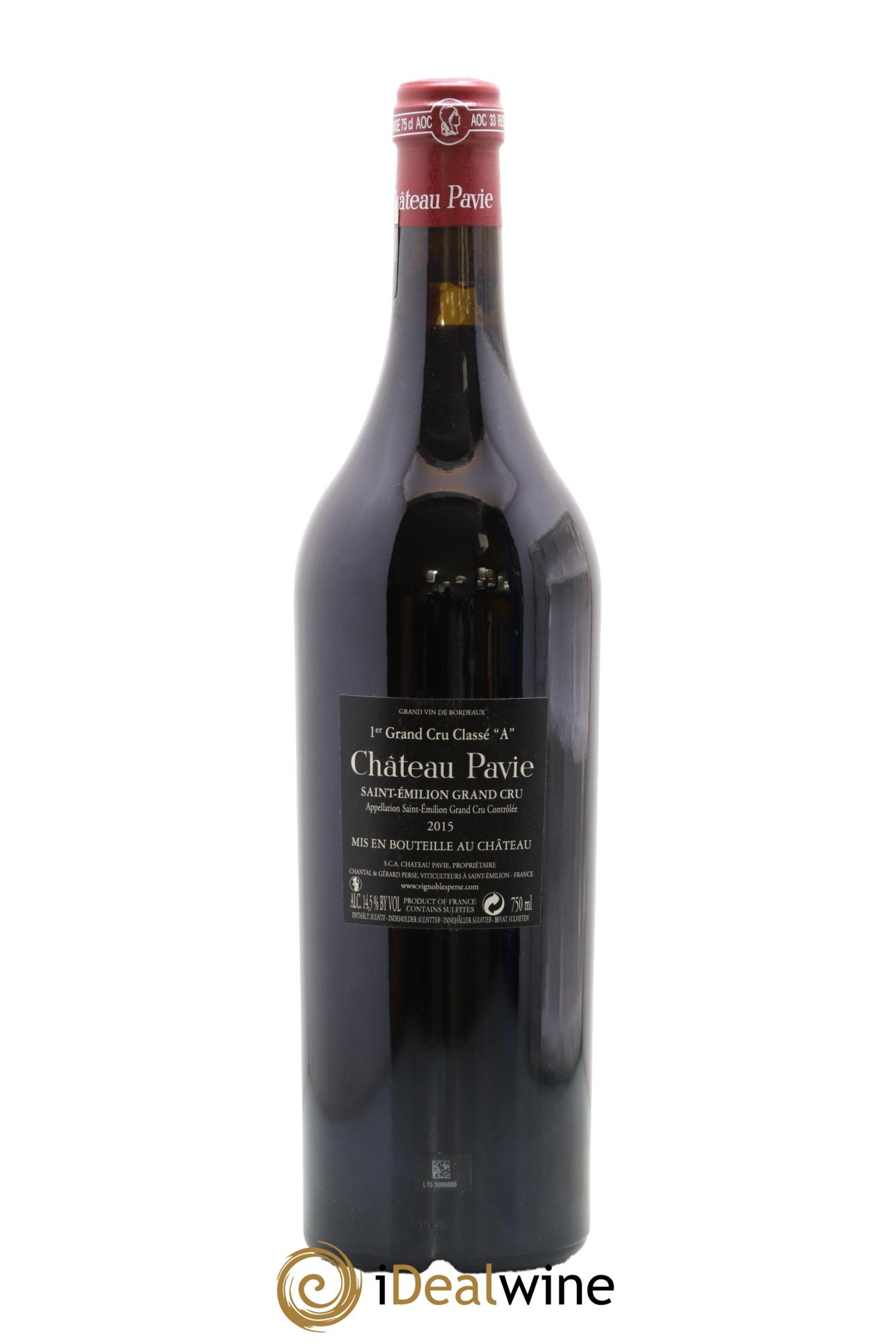 Château Pavie 1er Grand Cru Classé A 2015 - Lotto di 1 bottiglia - 1