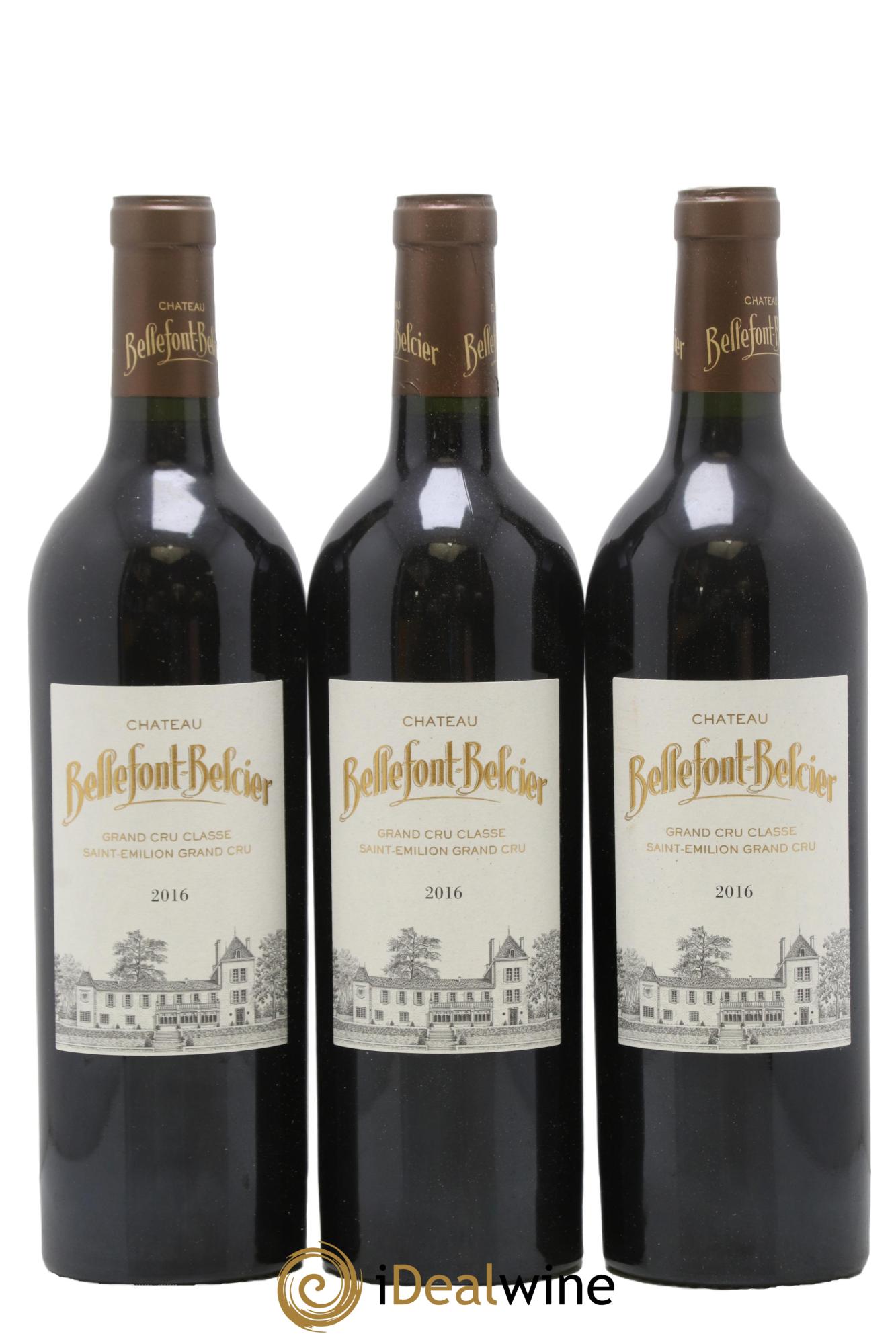 Château Bellefont-Belcier Grand Cru Classé 2016 - Lotto di 3 bottiglie - 0