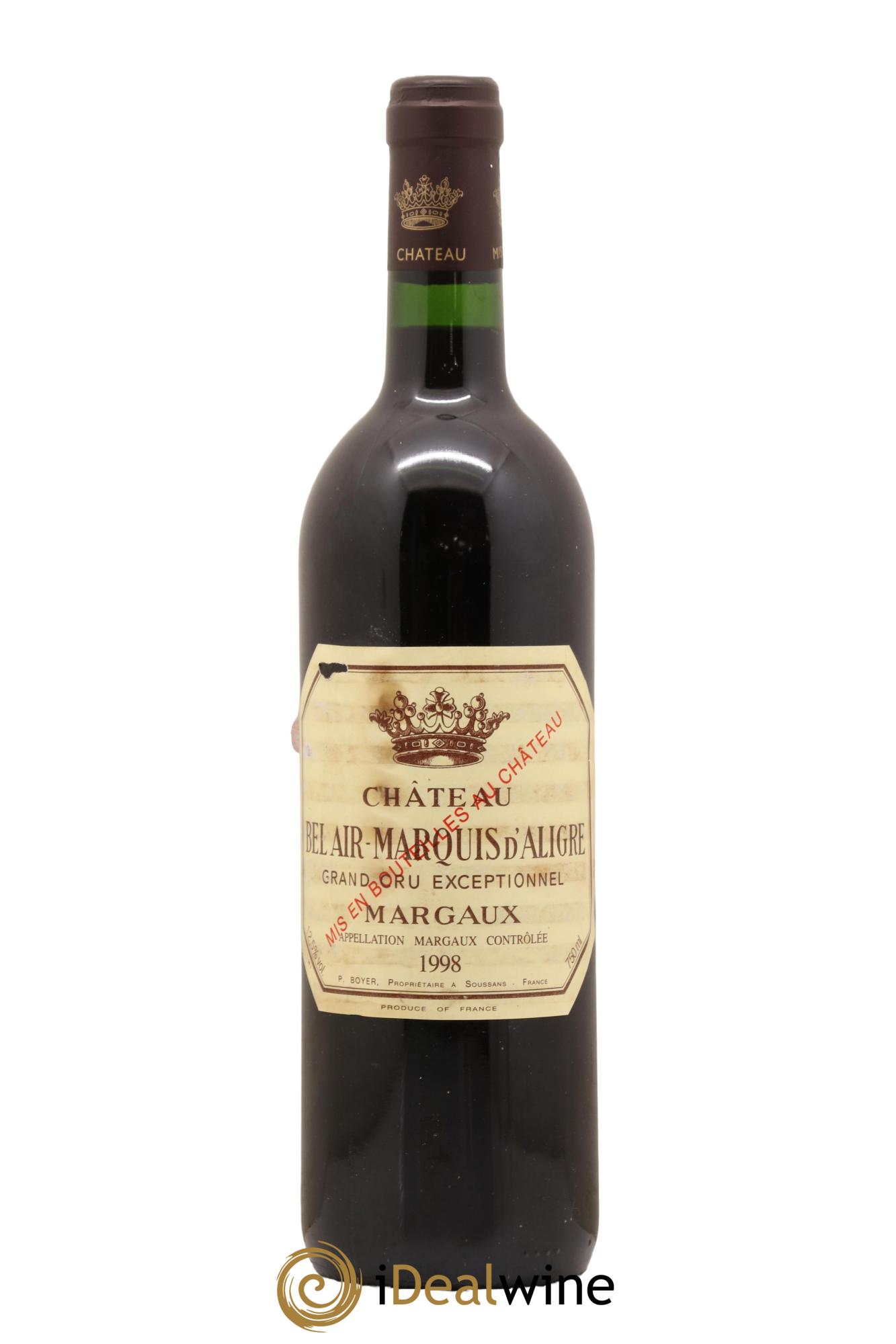 Château Bel Air Marquis d'Aligre 1998 - Lot de 1 bouteille - 0