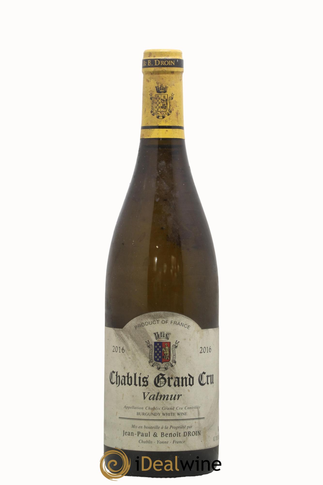 Chablis Grand Cru Valmur Jean-Paul & Benoît Droin (Domaine) 2016 - Posten von 1 Flasche - 0