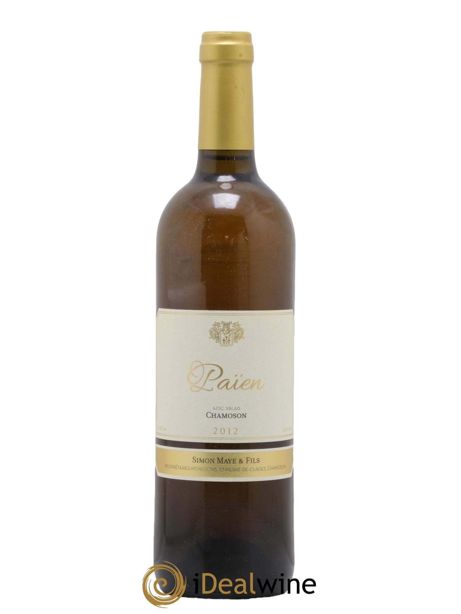 Vins Etrangers Suisse Païen Chamoson Maye Simon 2012 - Lot de 1 bouteille - 0