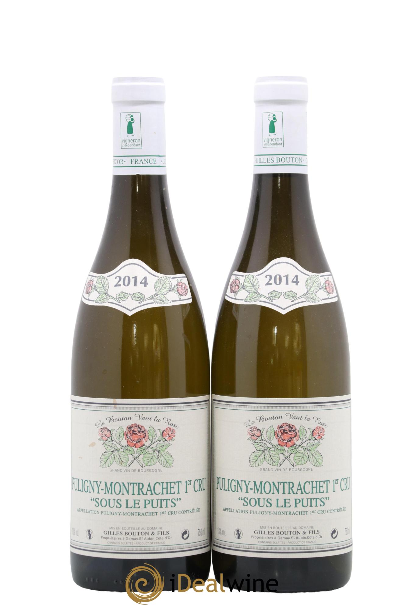 Puligny-Montrachet 1er Cru Sous Le Puits Gilles Bouton & FIls 2014 - Lot de 2 bouteilles - 0