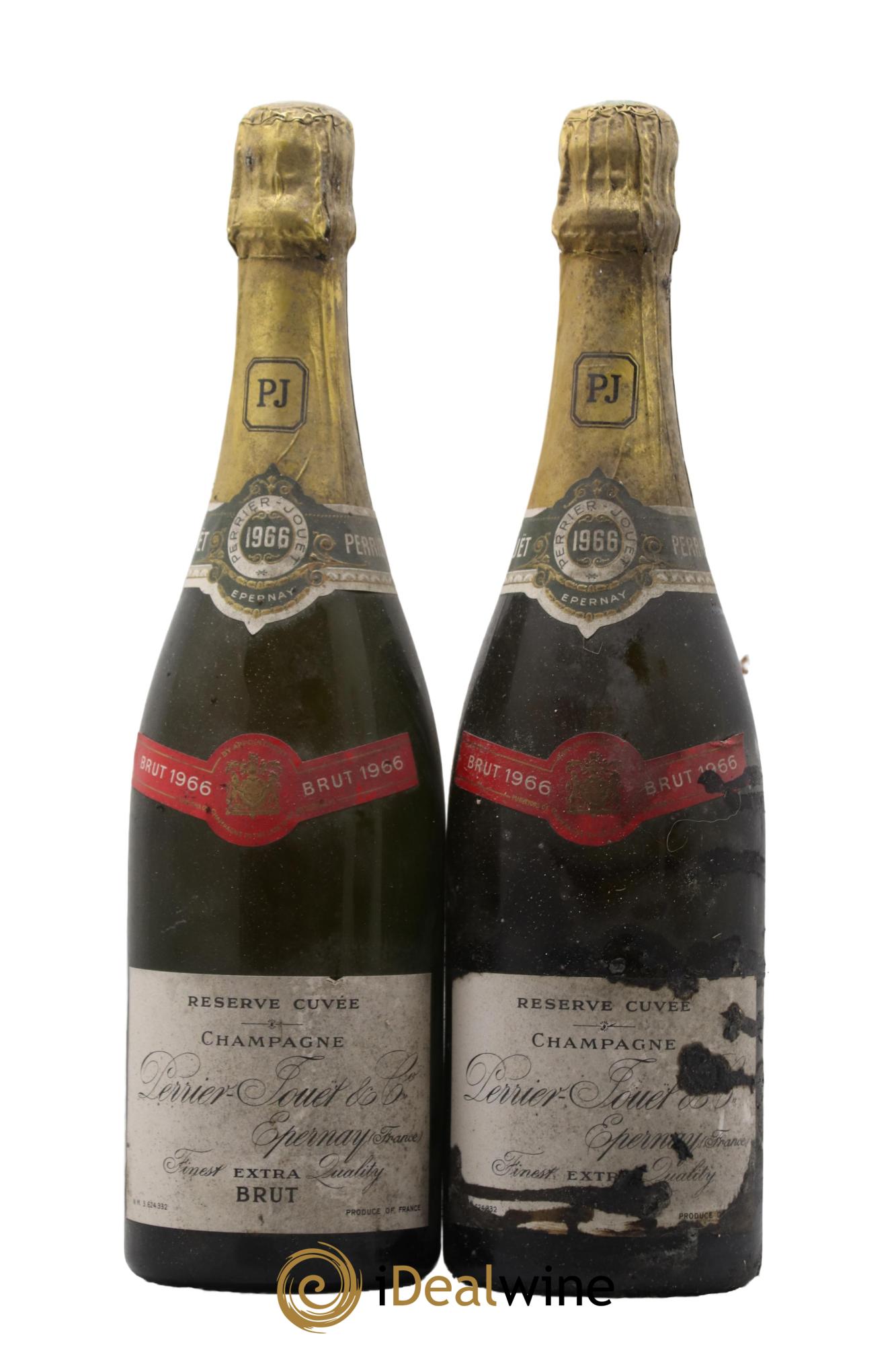 Champagne Brut Epernay Perrier Jouet 1966 - Lot de 2 bouteilles - 0