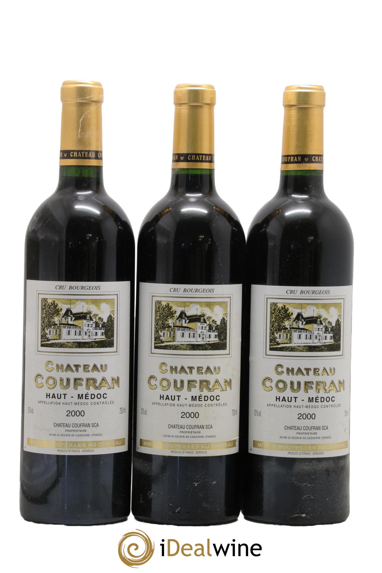 Château Coufran Cru Bourgeois  2000 - Lot de 3 bouteilles - 0