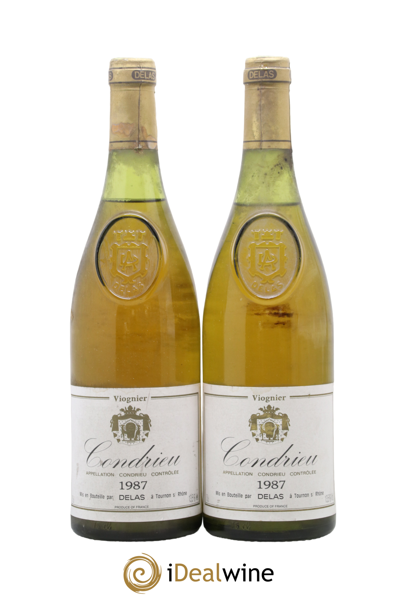Condrieu Viognier Delas 1987 - Lot of 2 bottles - 0