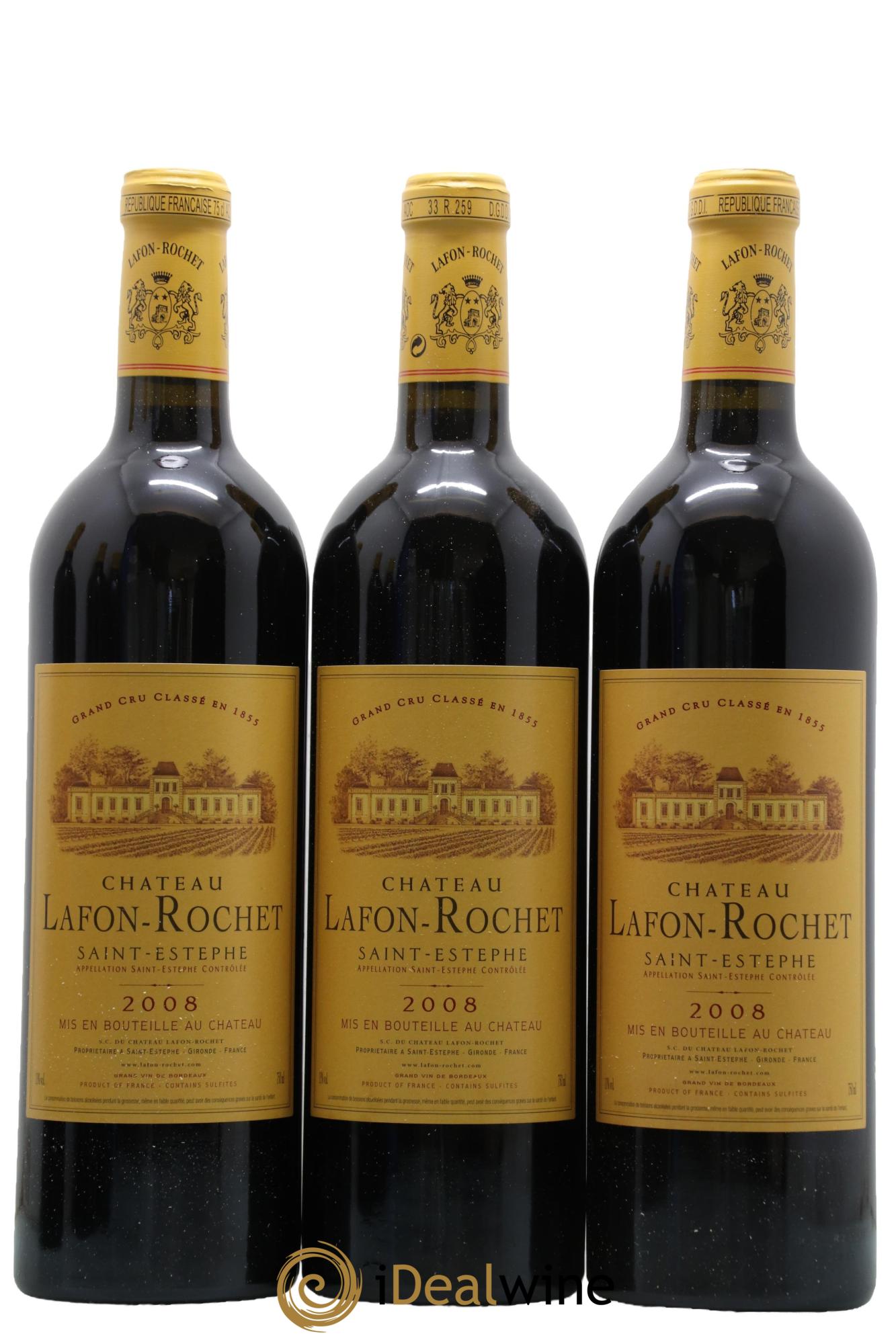 Château Lafon Rochet 4ème Grand Cru Classé 2008 - Lotto di 12 bottiglie - 4