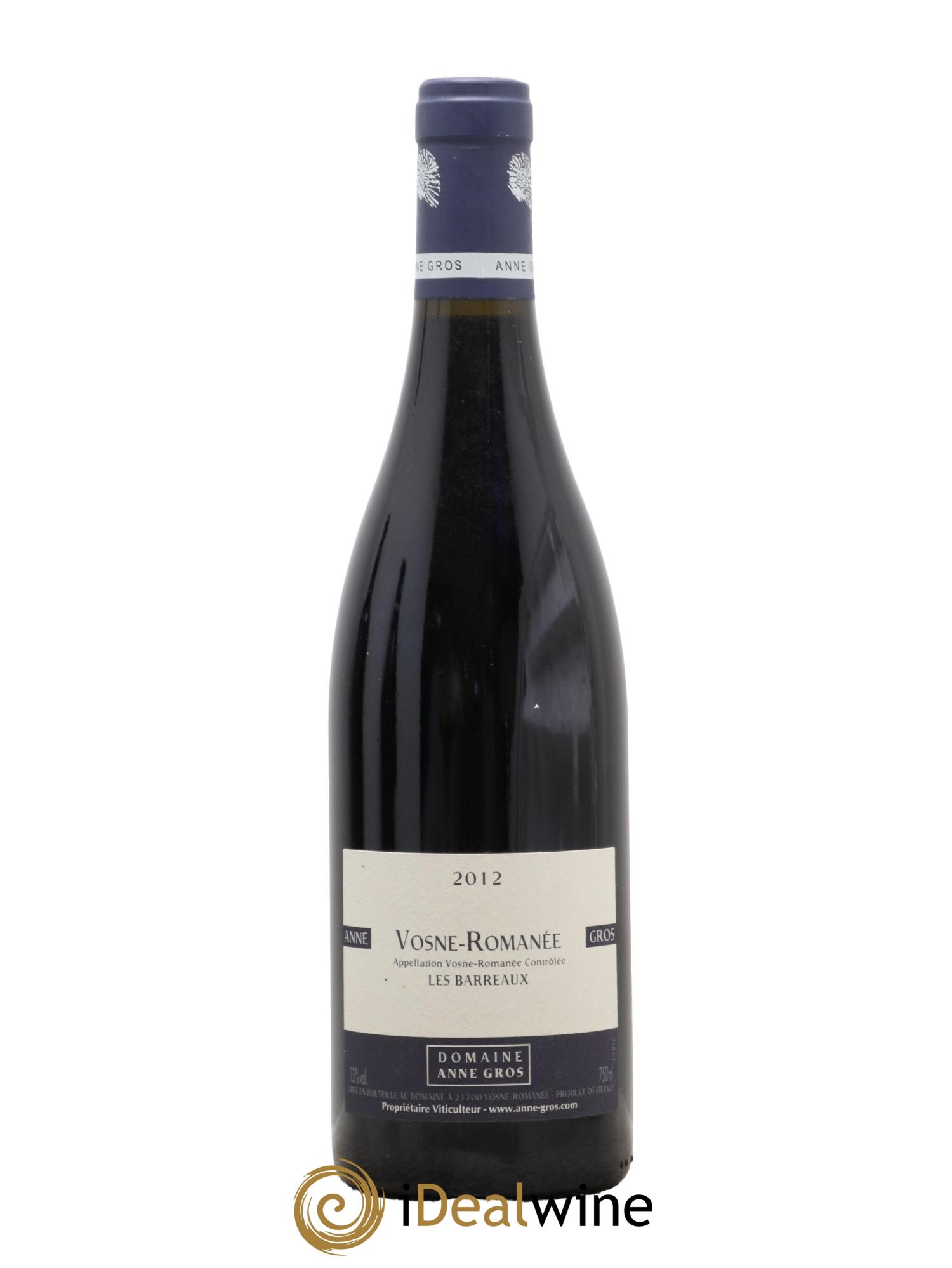 Vosne-Romanée Les Barreaux Anne Gros 2012 - Lot de 1 bouteille - 0