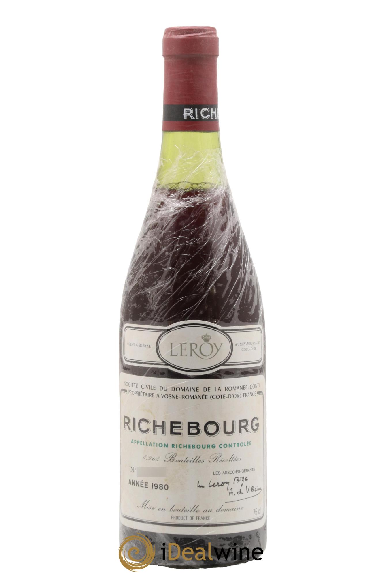 Richebourg Grand Cru Domaine de la Romanée-Conti 1980 - Lot de 1 bouteille - 0