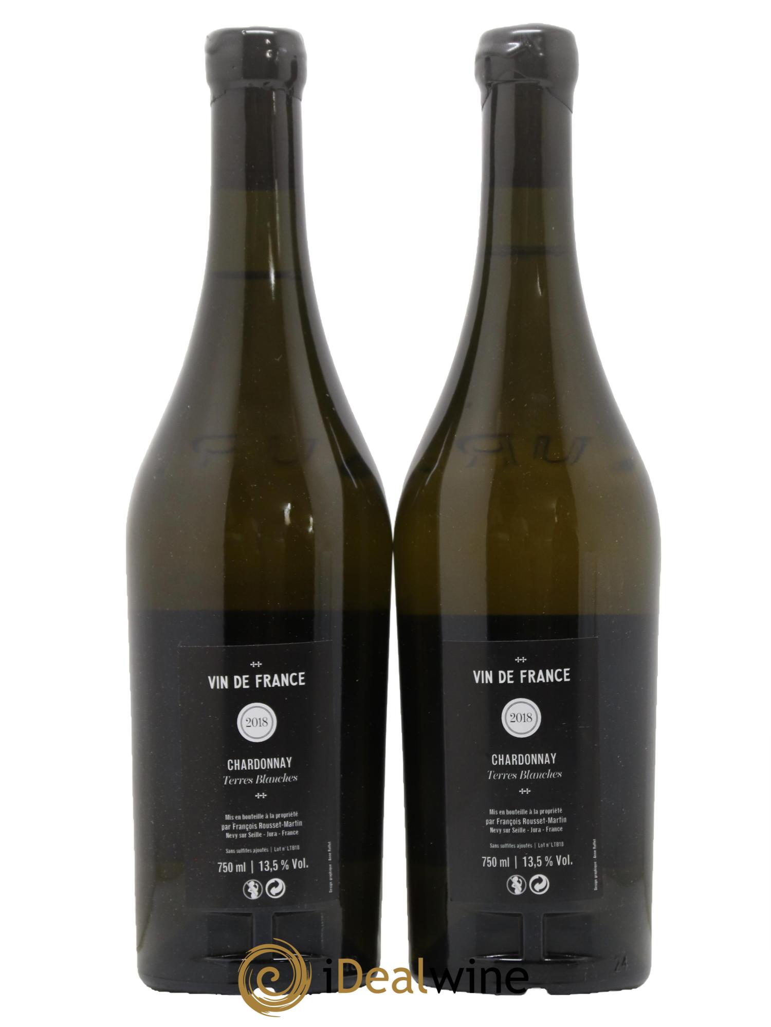 Vin de France Terres Blanches Chardonnay François Rousset Martin  2018 - Lot de 2 bouteilles - 1